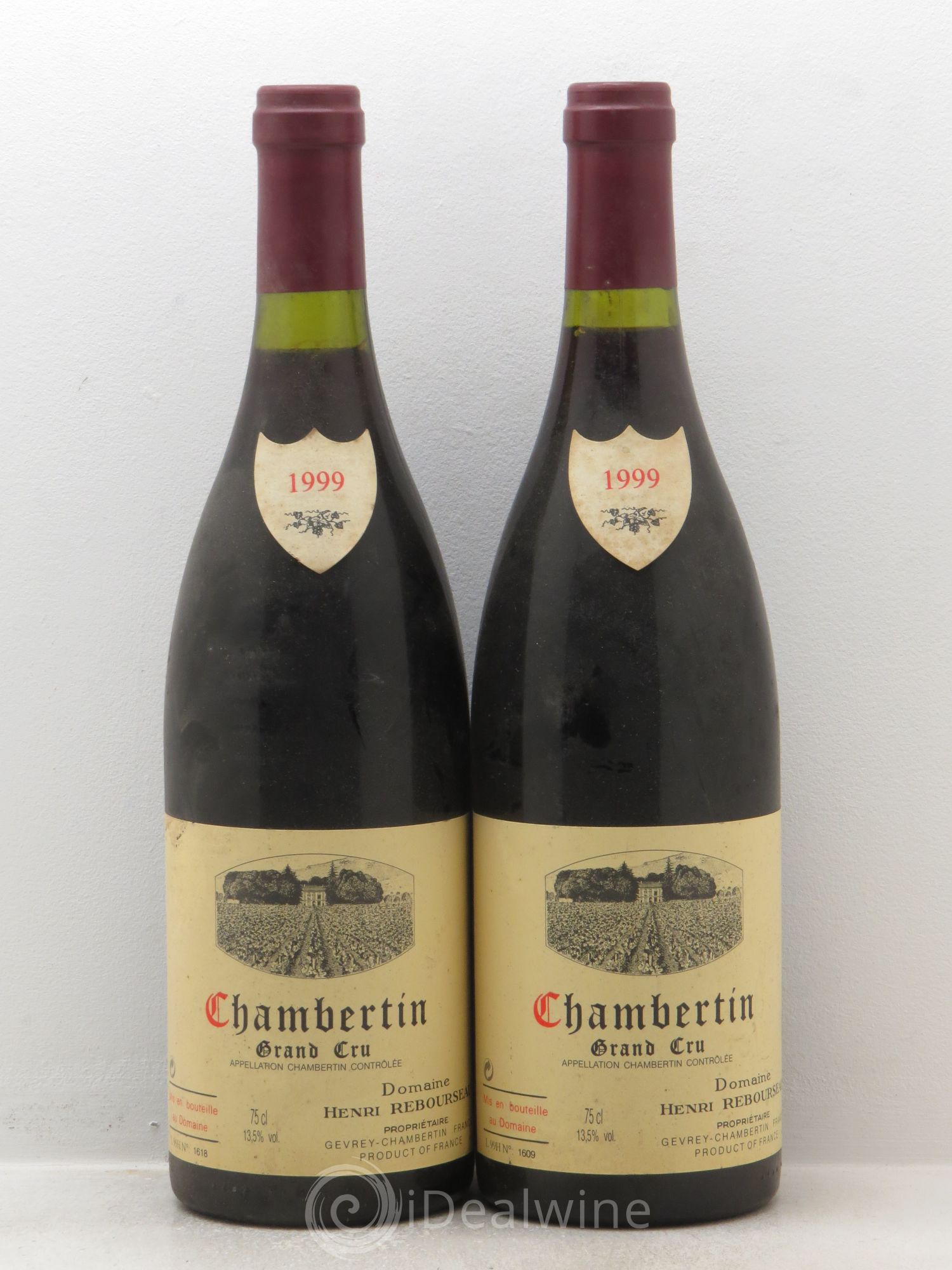 Chambertin Grand Cru Henri Rebourseau 1999 - Lot de 2 bouteilles - 0