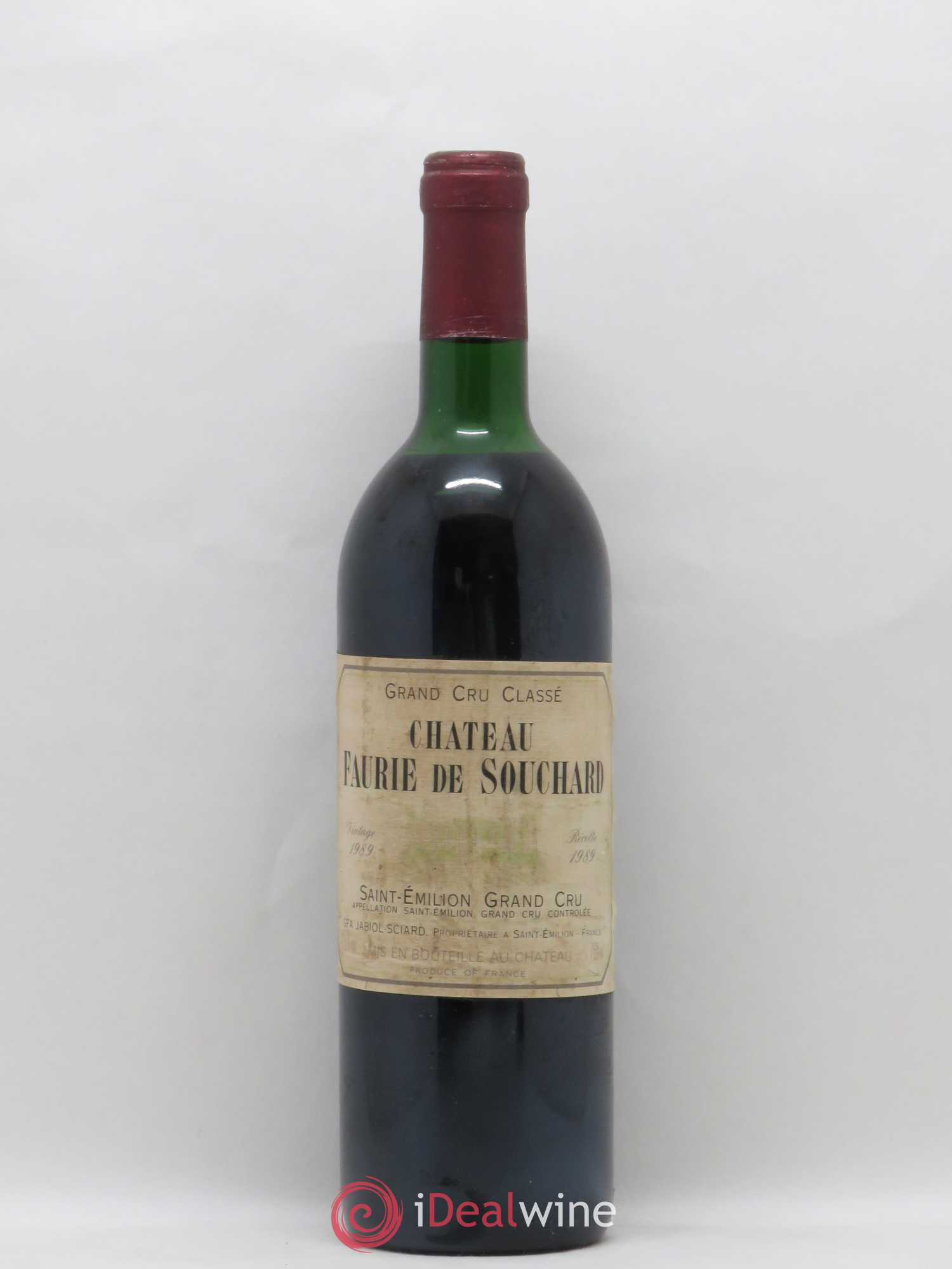 Château Faurie de Souchard Grand Cru Classé 1989 - Lot de 1 bouteille - 0