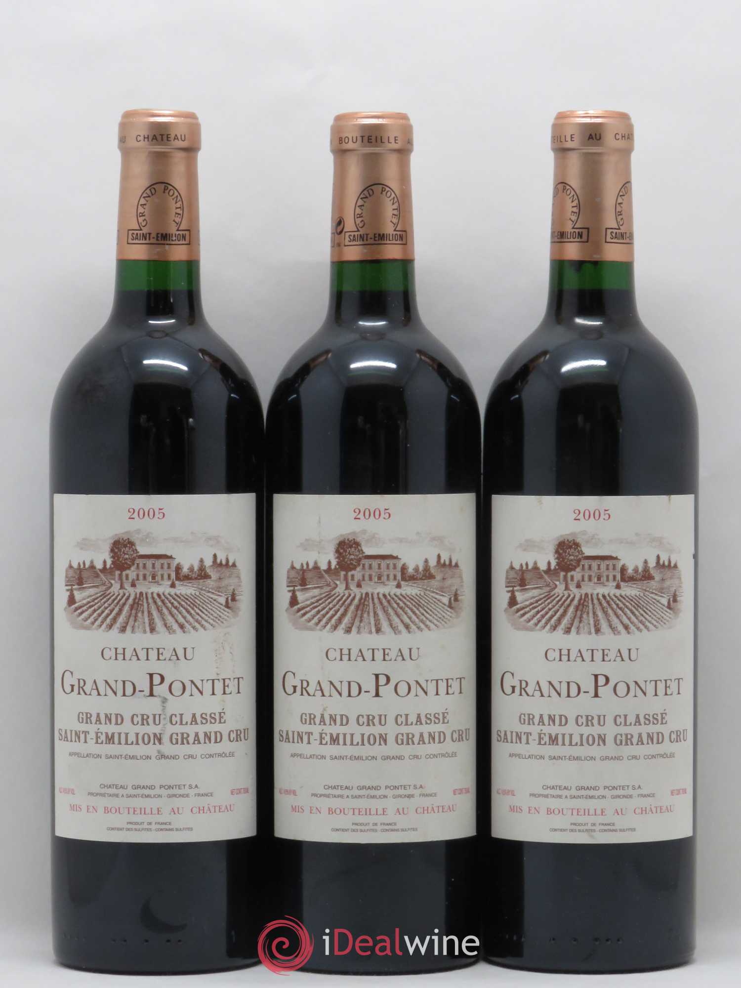 Château Grand Pontet Grand Cru Classé 2005 - Lot de 3 bouteilles - 0