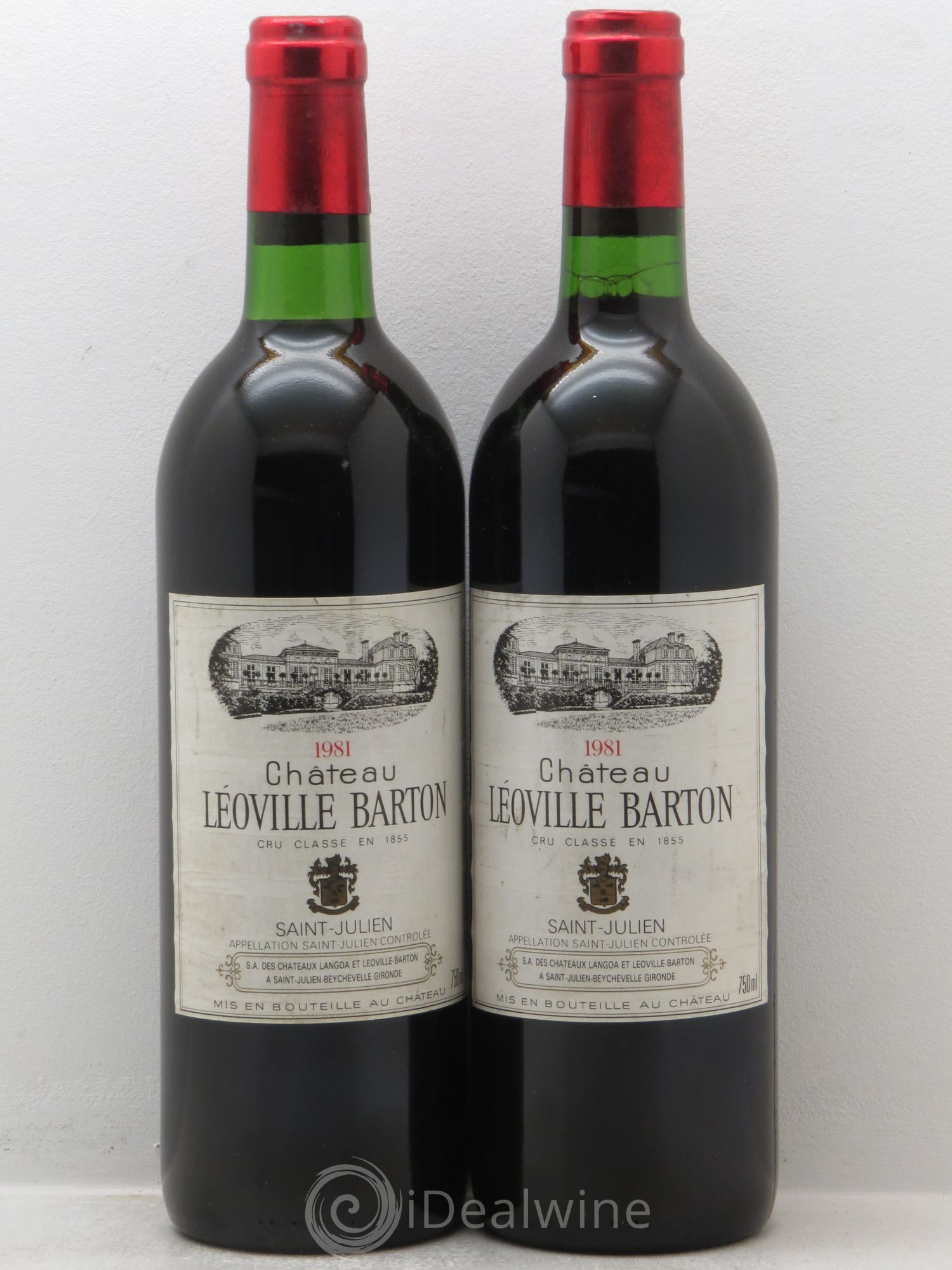 Château Léoville Barton 2ème Grand Cru Classé 1981 - Lot de 2 bouteilles - 0