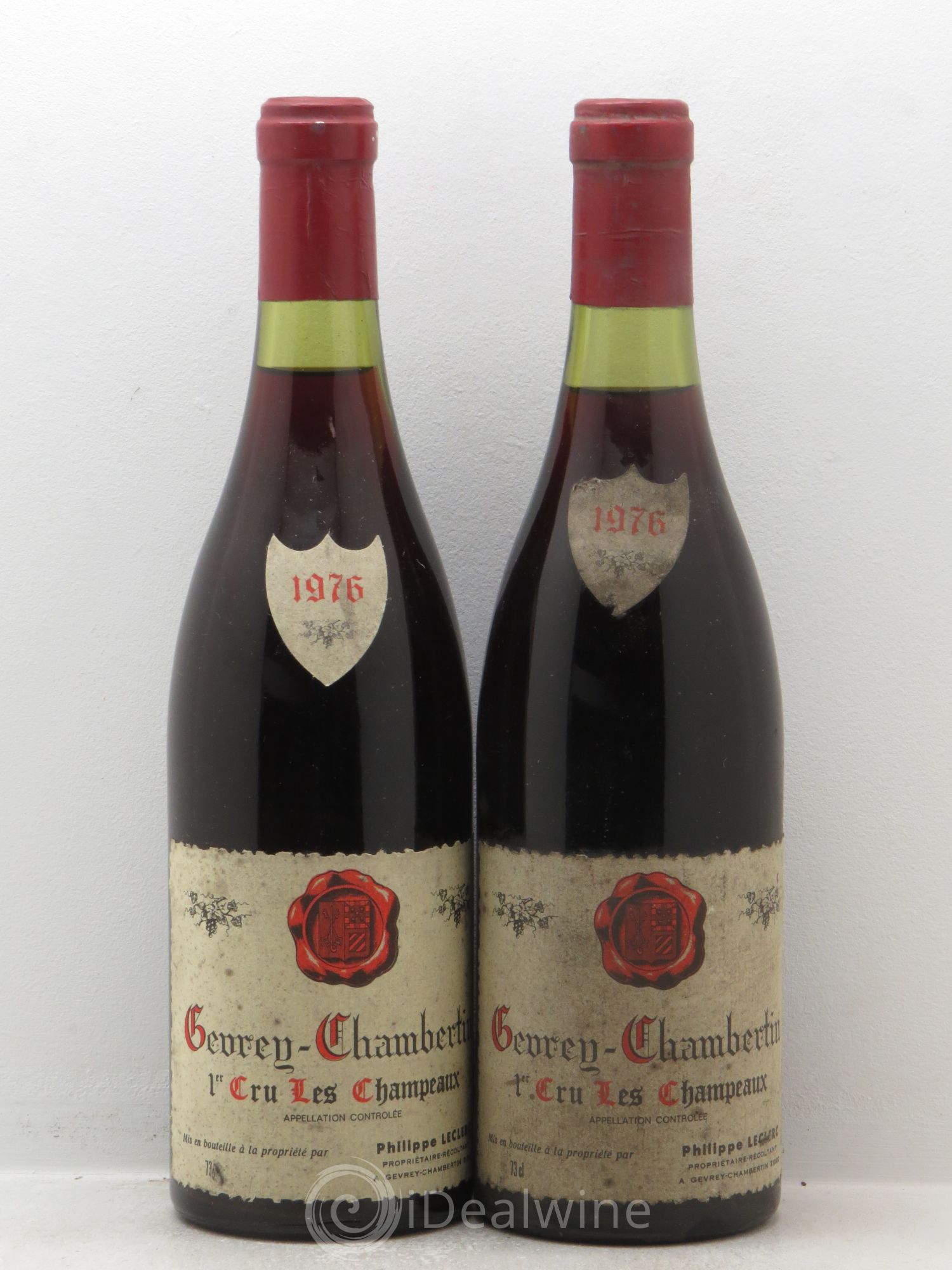 Gevrey-Chambertin 1er Cru Leclerc 1976 - Lot de 2 bouteilles - 0