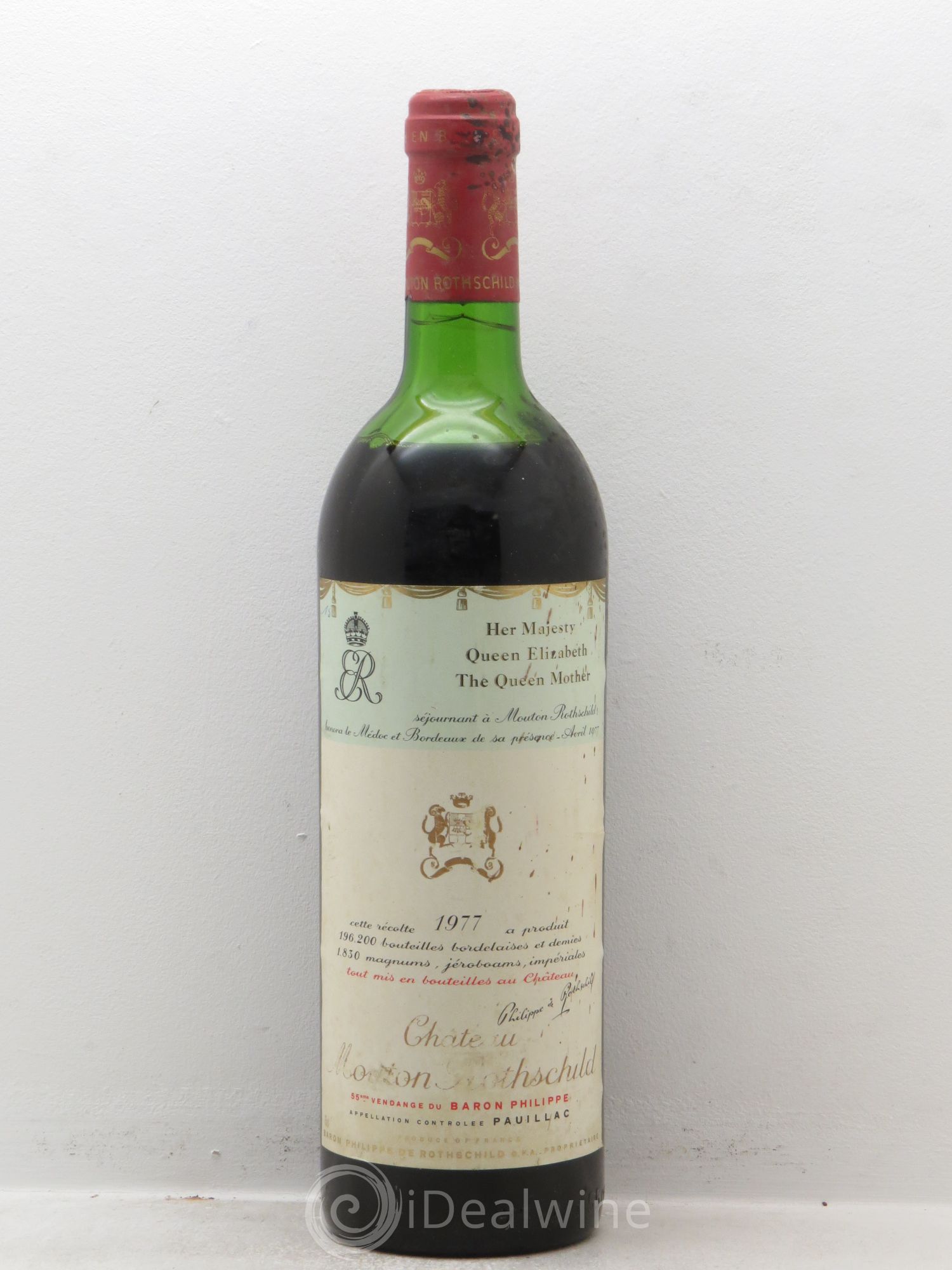 Château Mouton Rothschild 1er Grand Cru Classé 1977 - Lot de 1 bouteille - 0