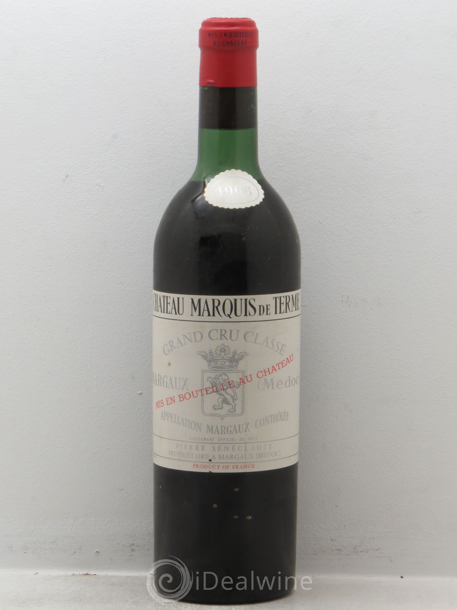 Château Marquis de Terme 4ème Grand Cru Classé 1966 - Lot de 1 bouteille - 0