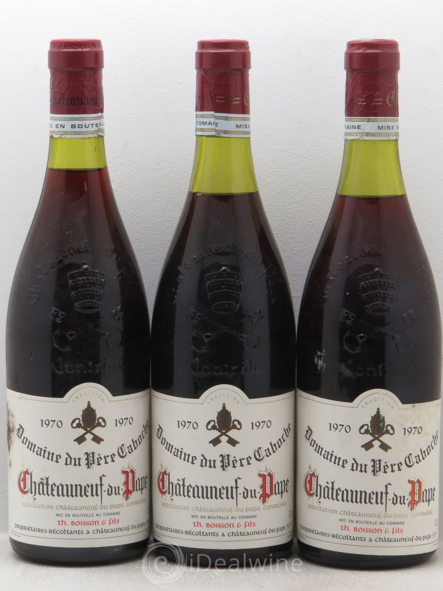 Châteauneuf-du-Pape Père Caboche 1970 - Lot de 3 bouteilles - 0