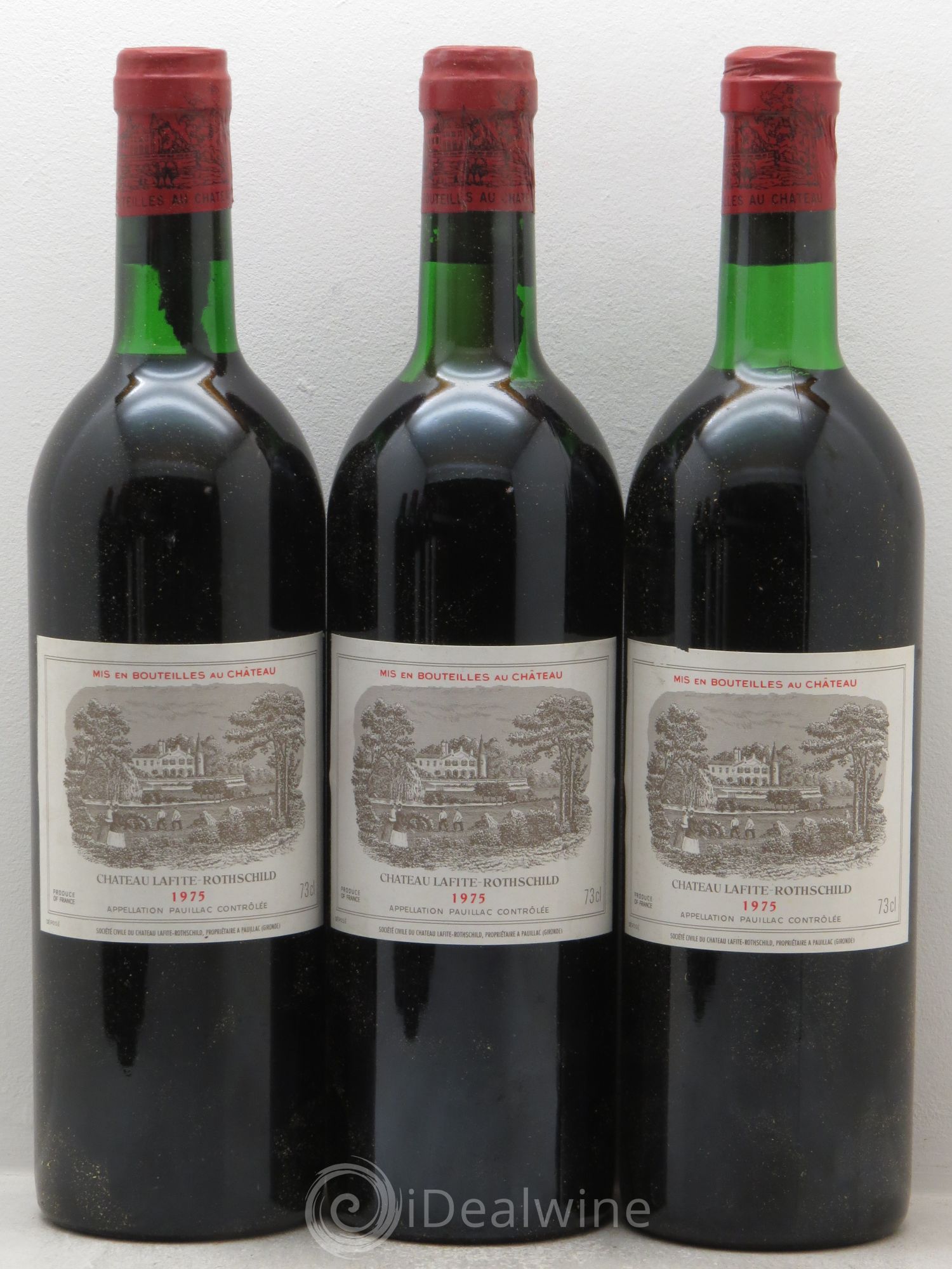 Château Lafite Rothschild 1er Grand Cru Classé 1975 - Lot de 12 bouteilles - 1