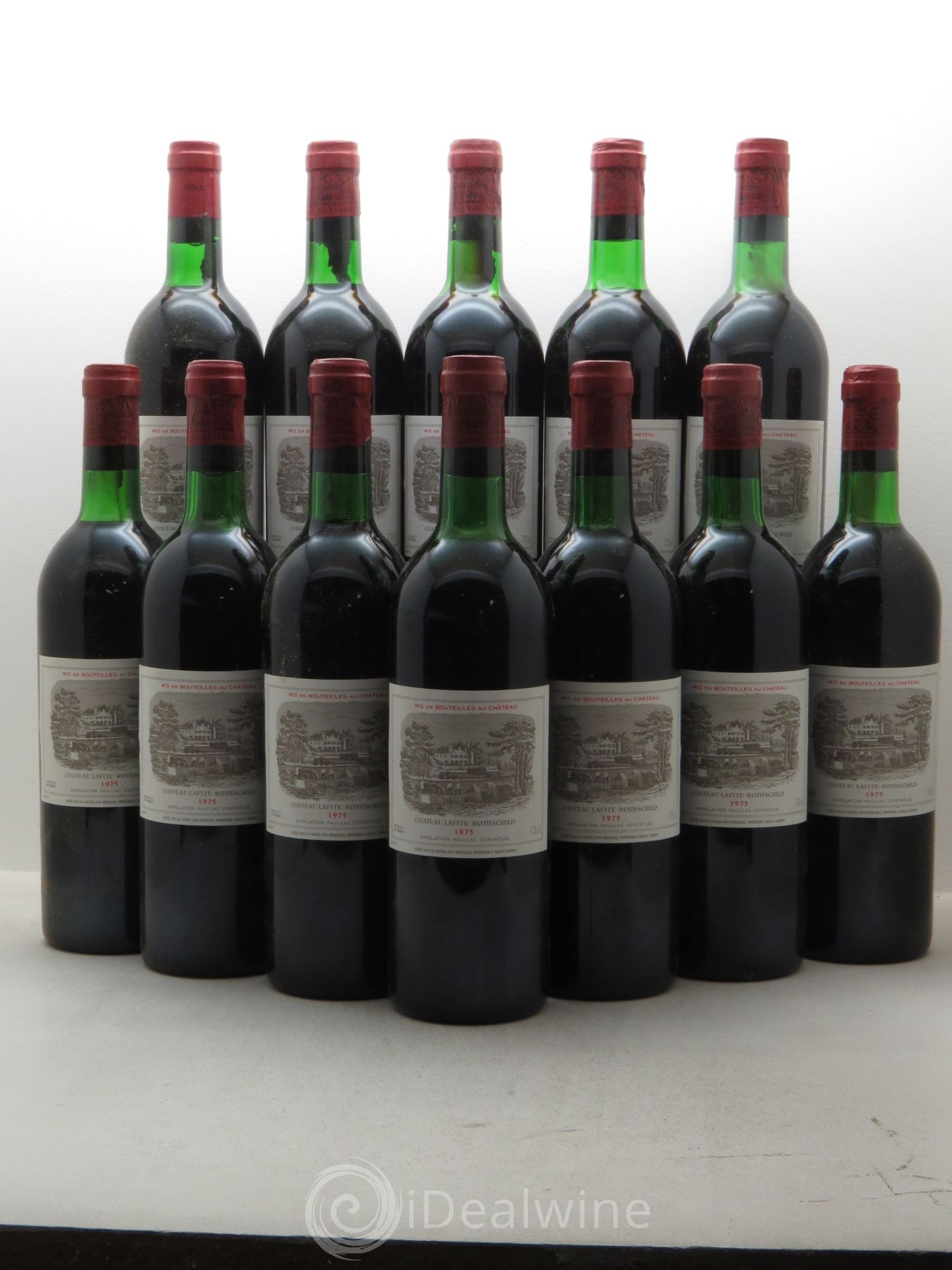Château Lafite Rothschild 1er Grand Cru Classé 1975 - Lot de 12 bouteilles - 0