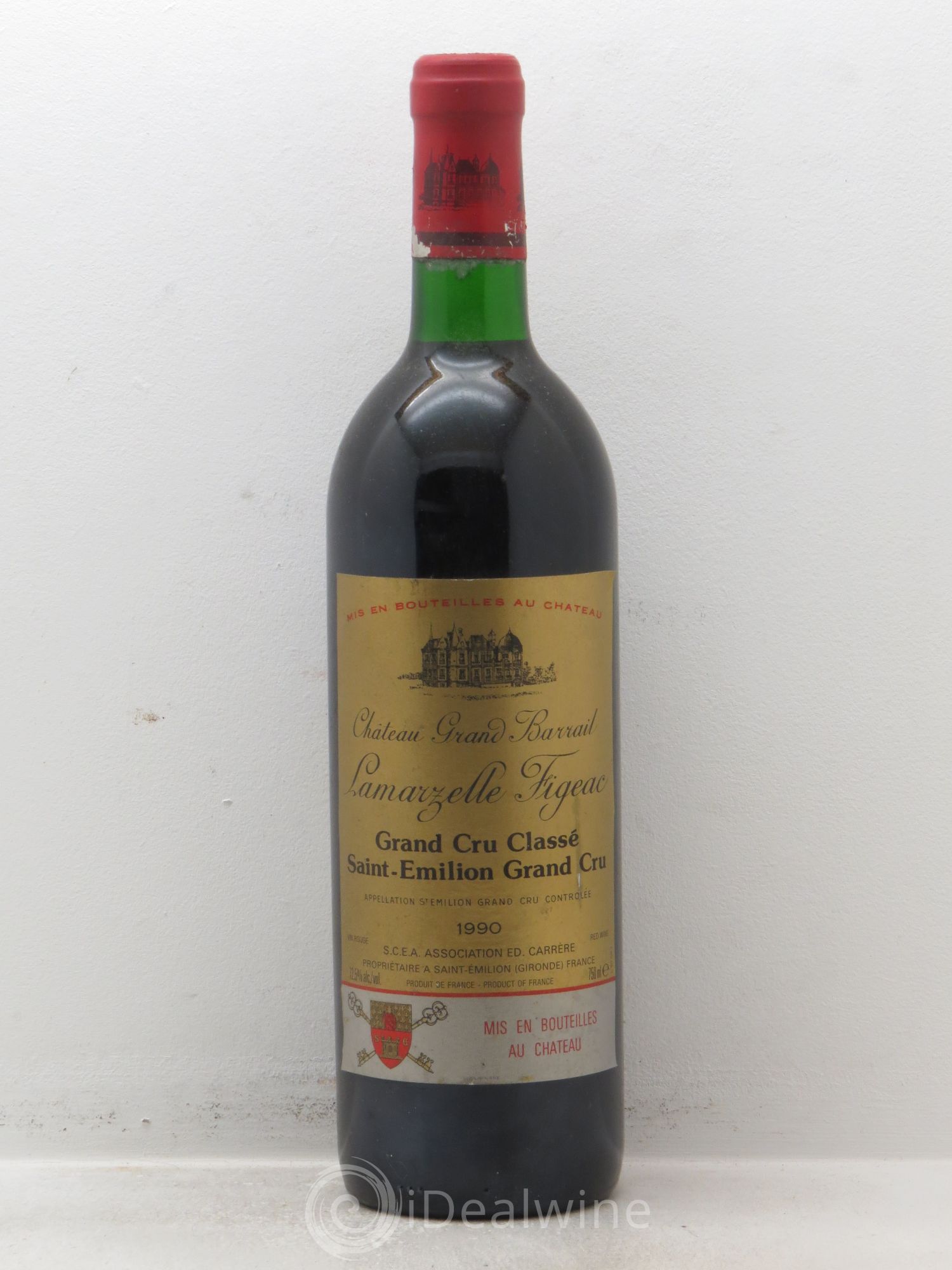 Château Grand Barrail Lamarzelle Figeac Grand Cru Classé 1990 - Lot de 1 bouteille - 0