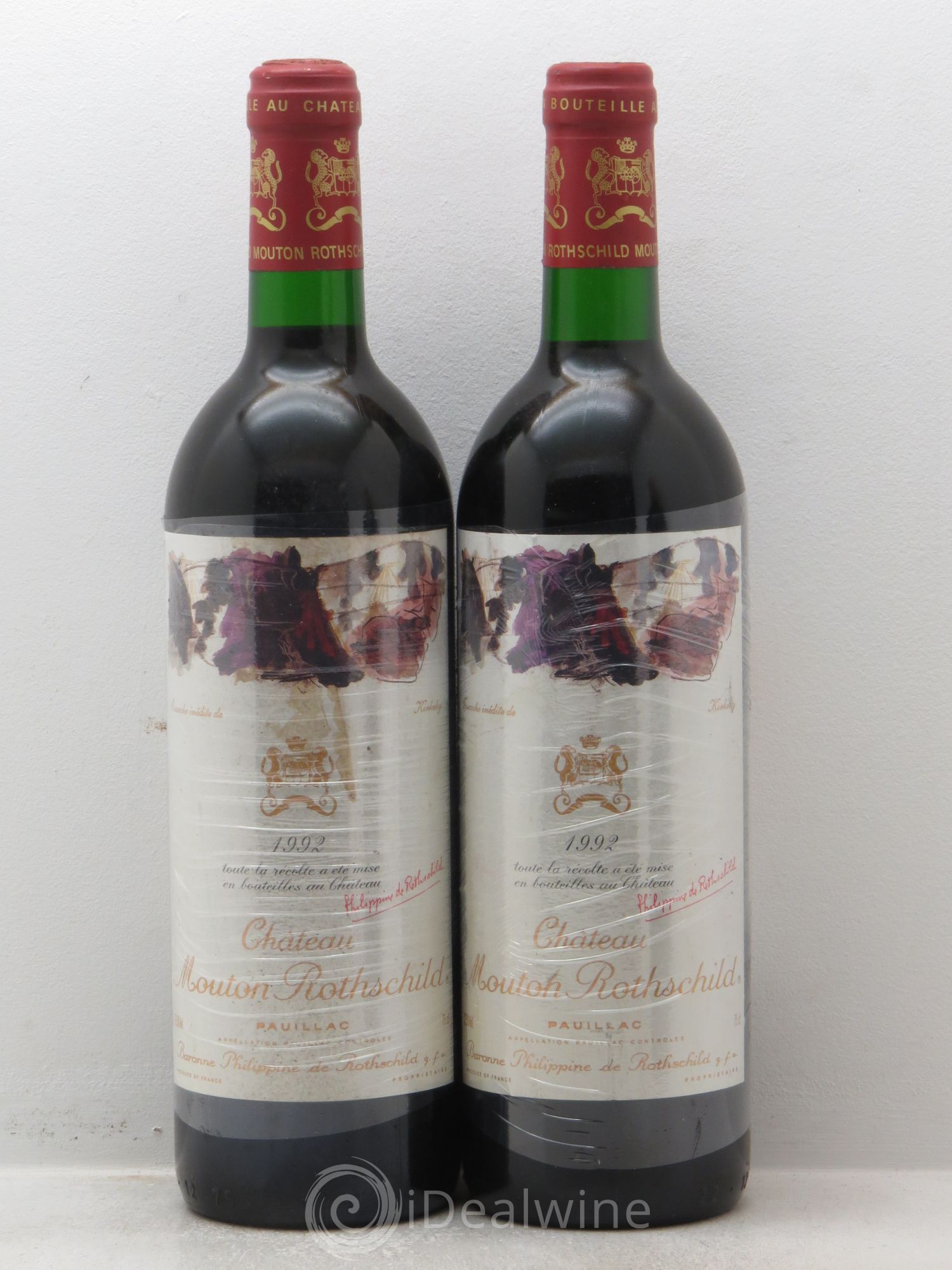 Château Mouton Rothschild 1er Grand Cru Classé 1992 - Lot de 2 bouteilles - 0