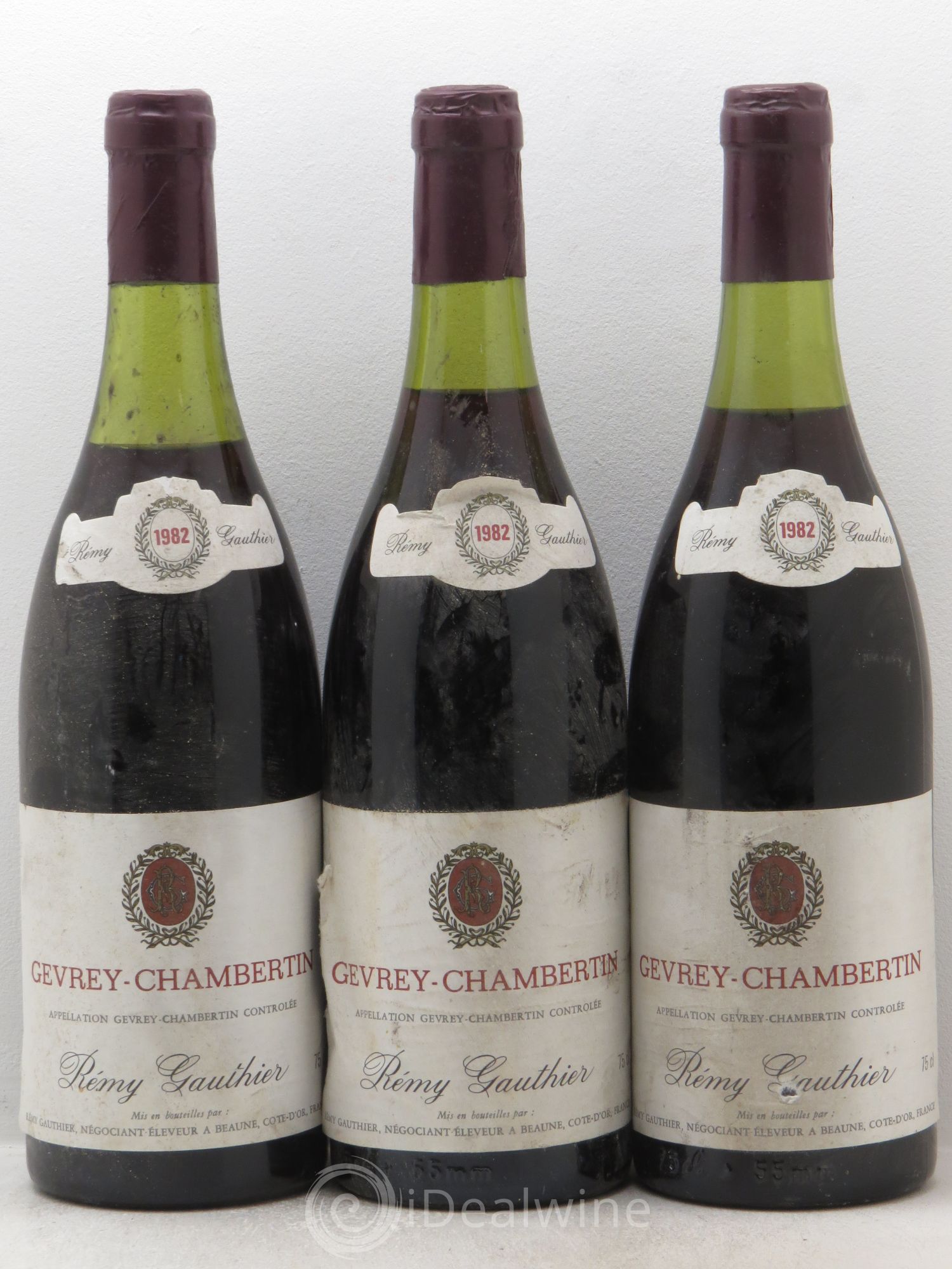 Gevrey-Chambertin Remy Gauthier 1982 - Posten von 3 Flaschen - 0