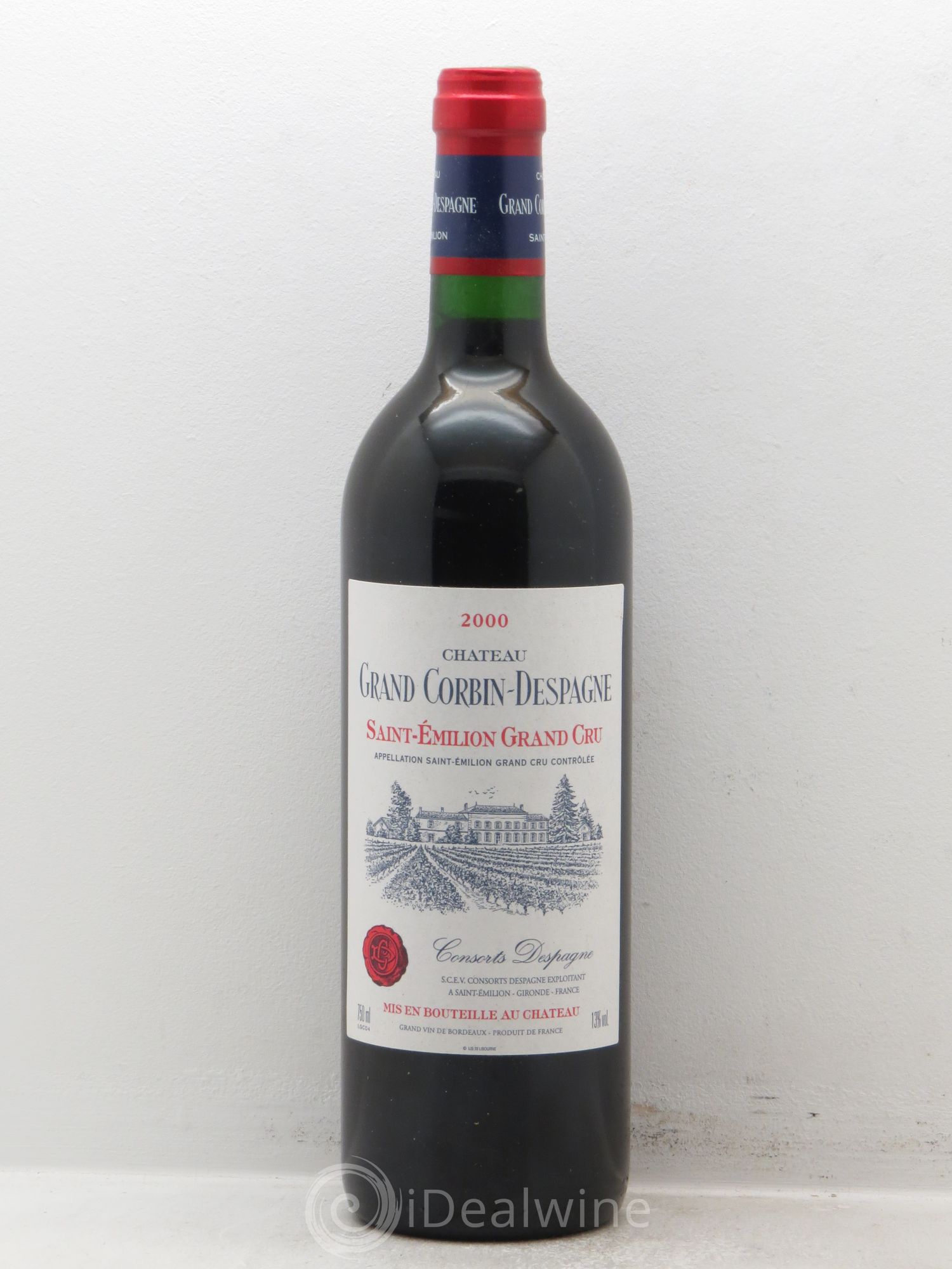 Château Grand Corbin Despagne Grand Cru Classé 2000 - Lot de 12 bouteilles - 0