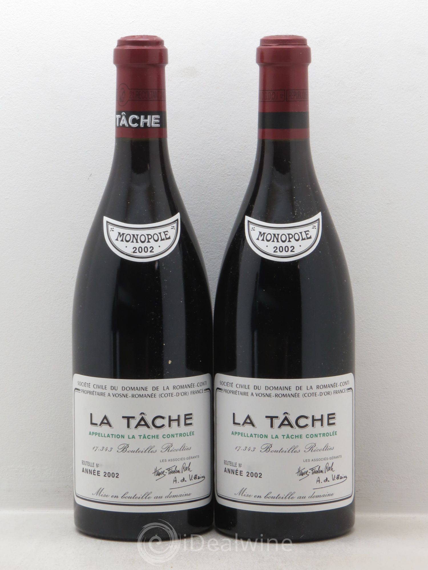 La Tâche Grand Cru Domaine de la Romanée-Conti 2002 - Lot de 5 bouteilles - 2