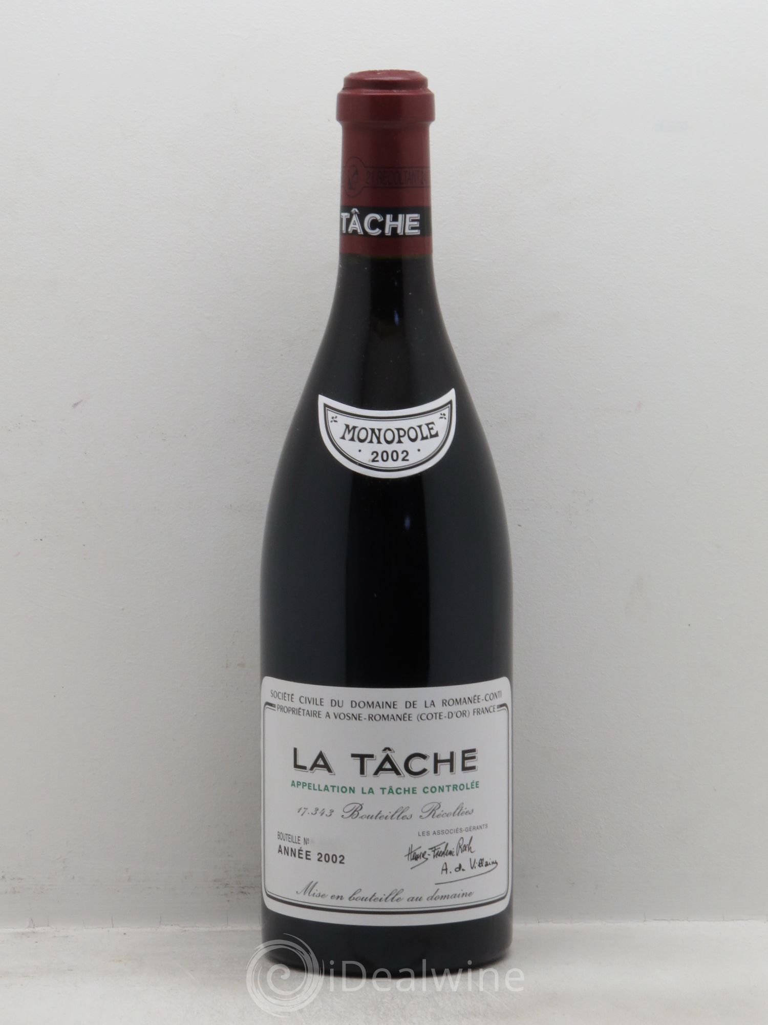 La Tâche Grand Cru Domaine de la Romanée-Conti 2002 - Lot de 5 bouteilles - 3