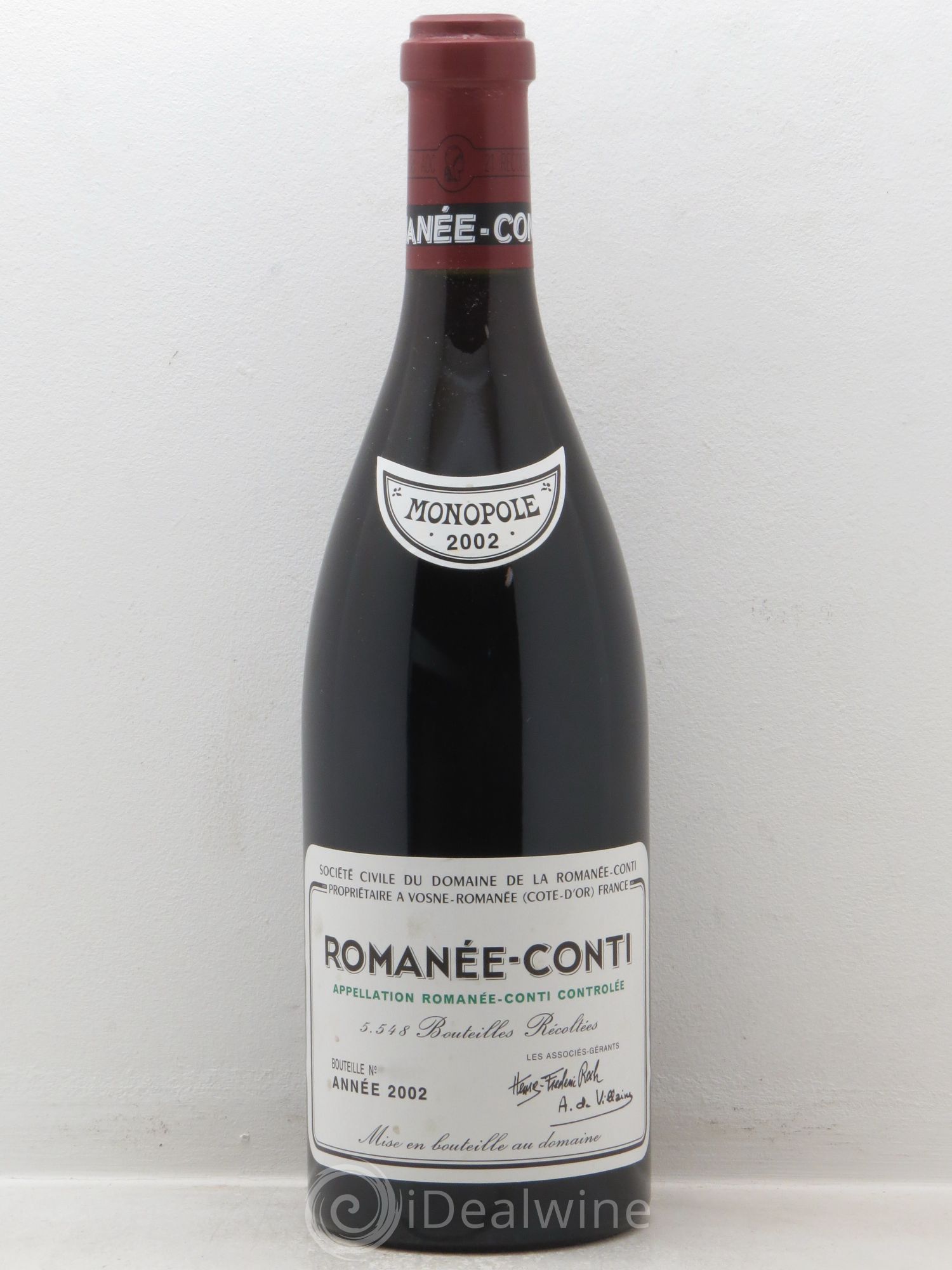 Romanée-Conti Grand Cru Domaine de la Romanée-Conti 2002 - Lot de 1 bouteille - 0