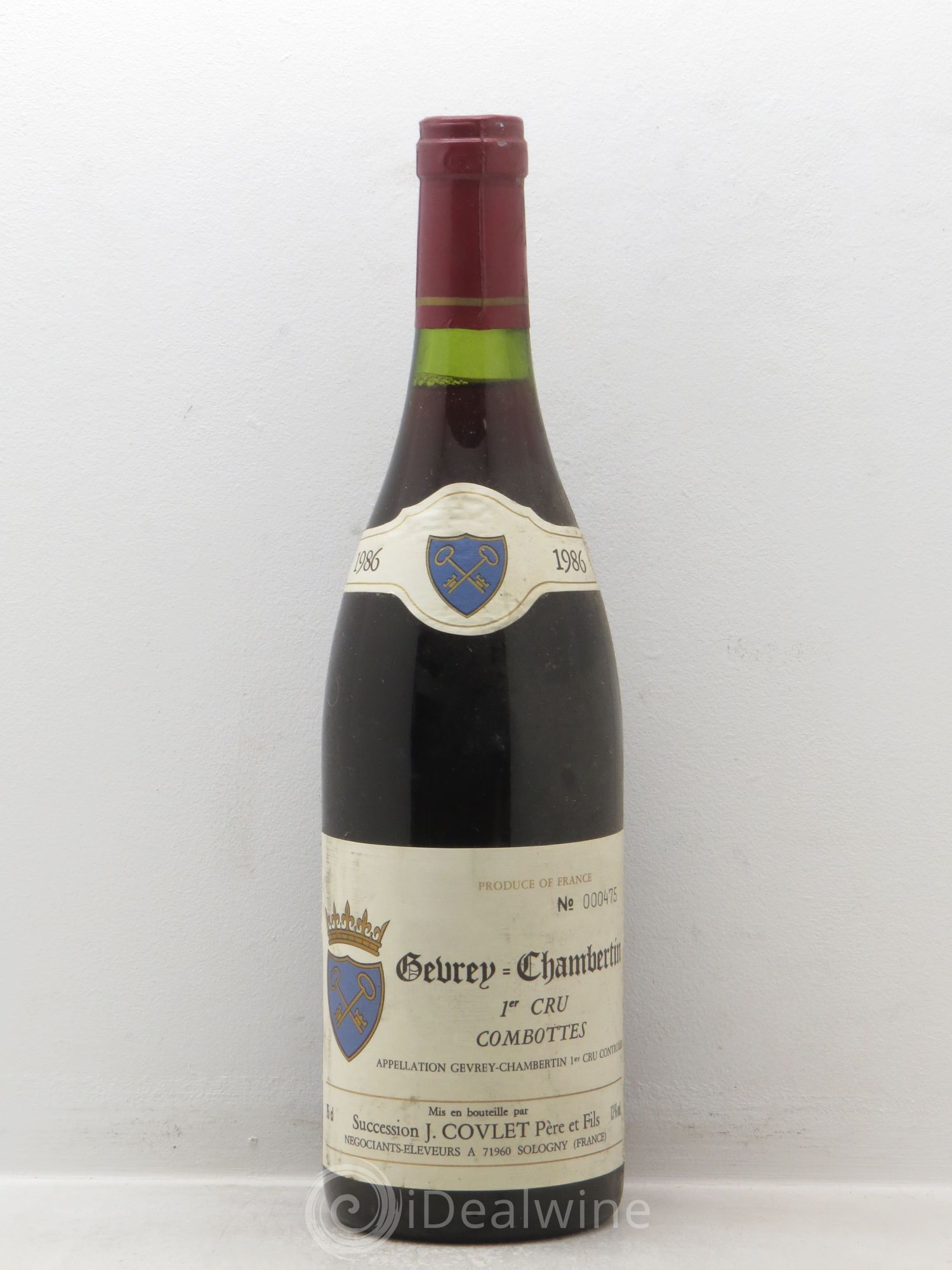 Gevrey-Chambertin 1er Cru J.Colvet 1986 - Lot de 1 bouteille - 0