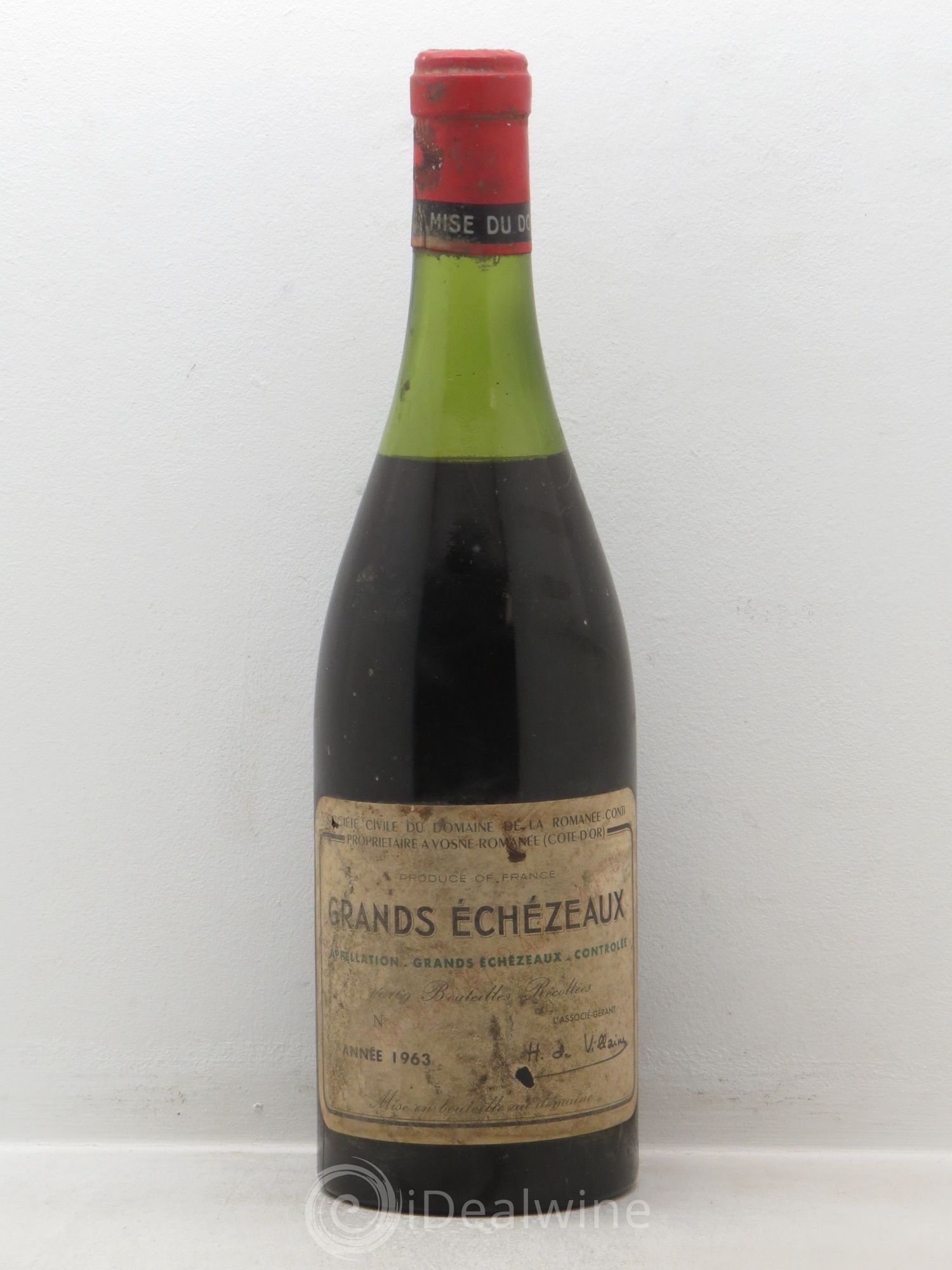 Grands-Echezeaux Grand Cru Domaine de la Romanée-Conti 1963 - Lot de 1 bouteille - 0