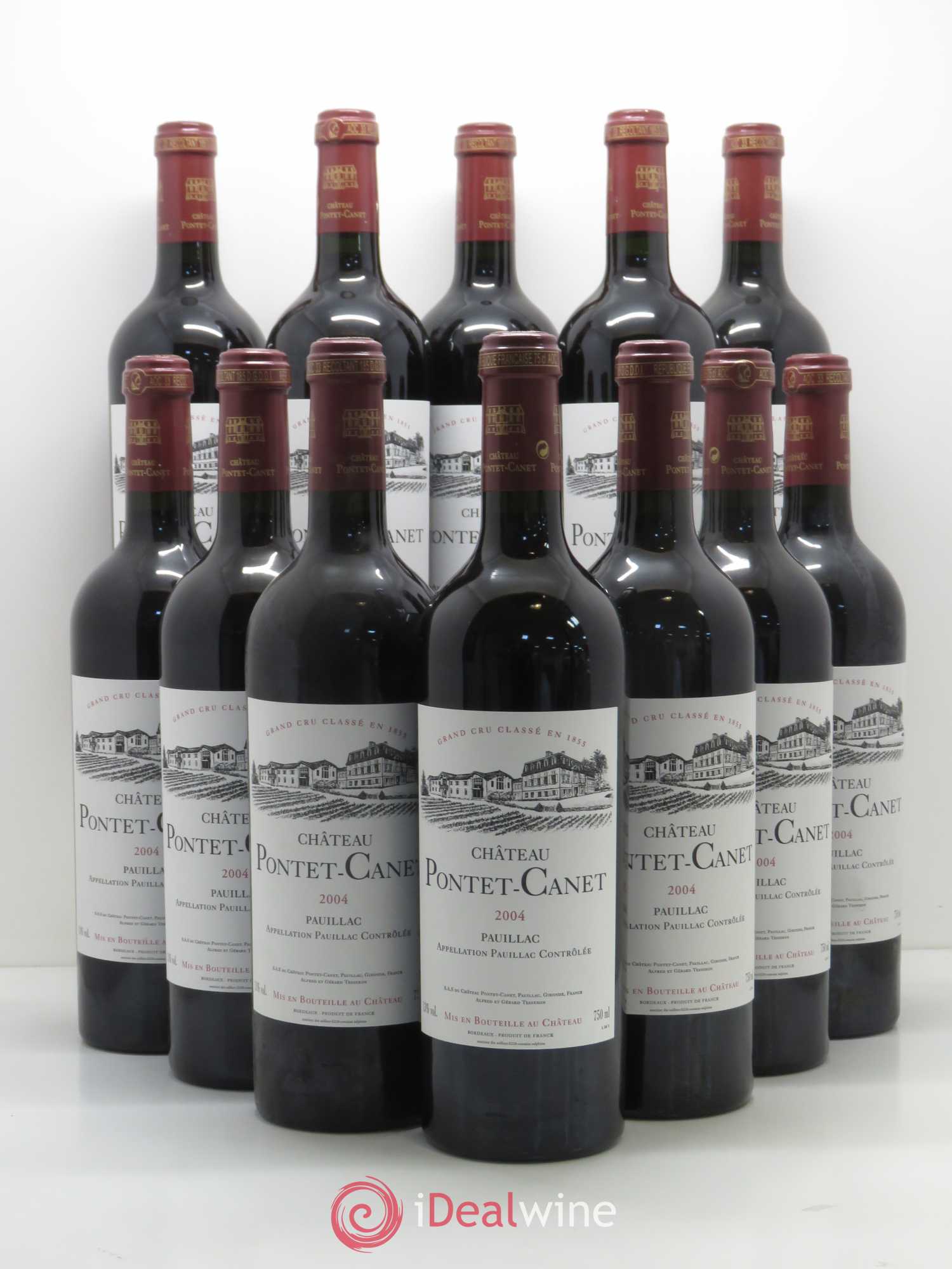Château Pontet Canet 5ème Grand Cru Classé 2004 - Lot de 12 bouteilles - 0
