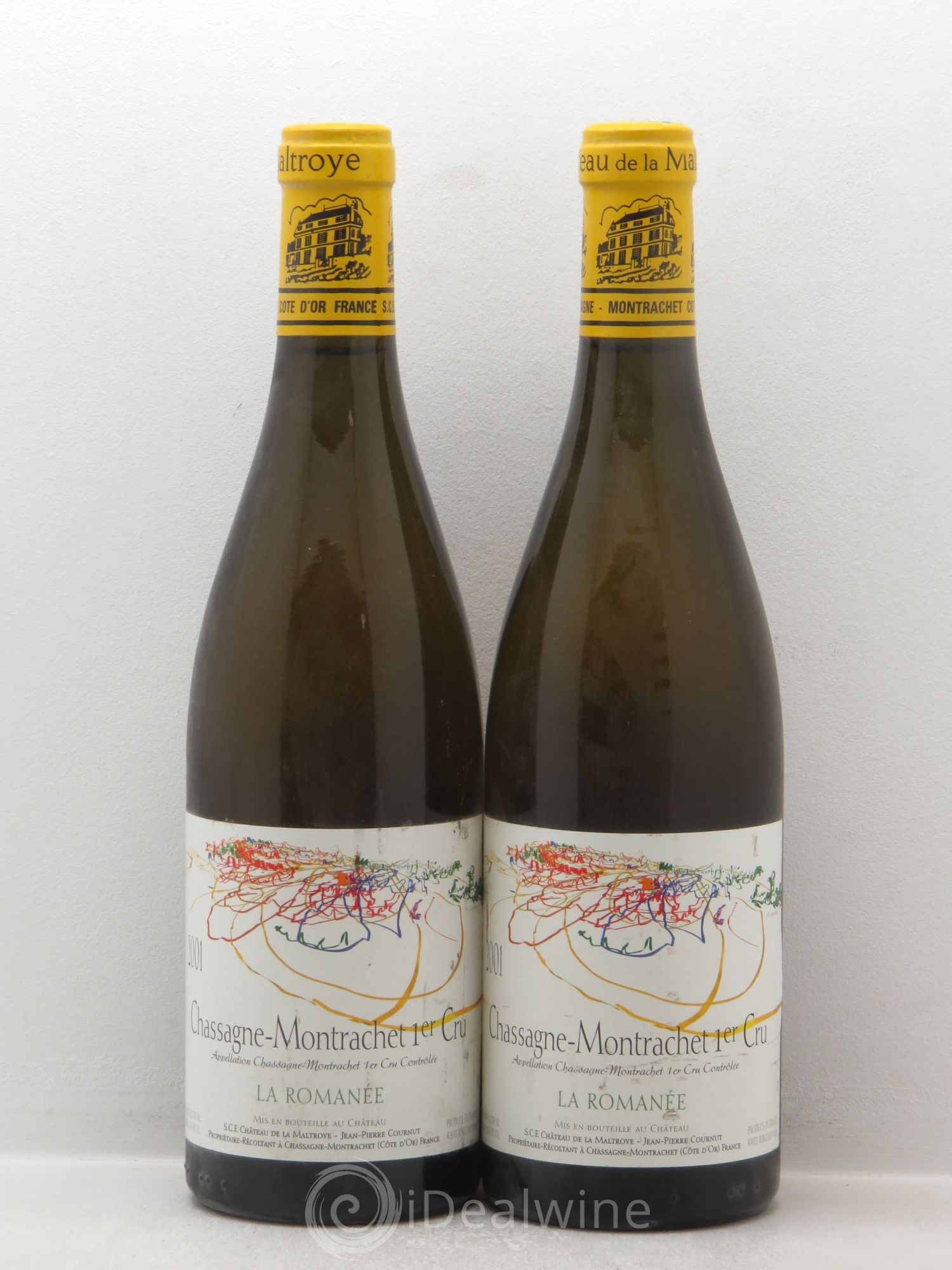 Chassagne-Montrachet 1er Cru (sans prix de réserve-no reserve) 2001 - Lotto di 2 bottiglie - 0
