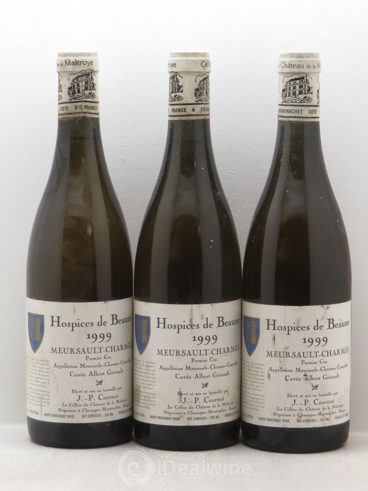 Meursault 1er Cru Cuvée Albert Grivault 1999 - Posten von 3 Flaschen - 0