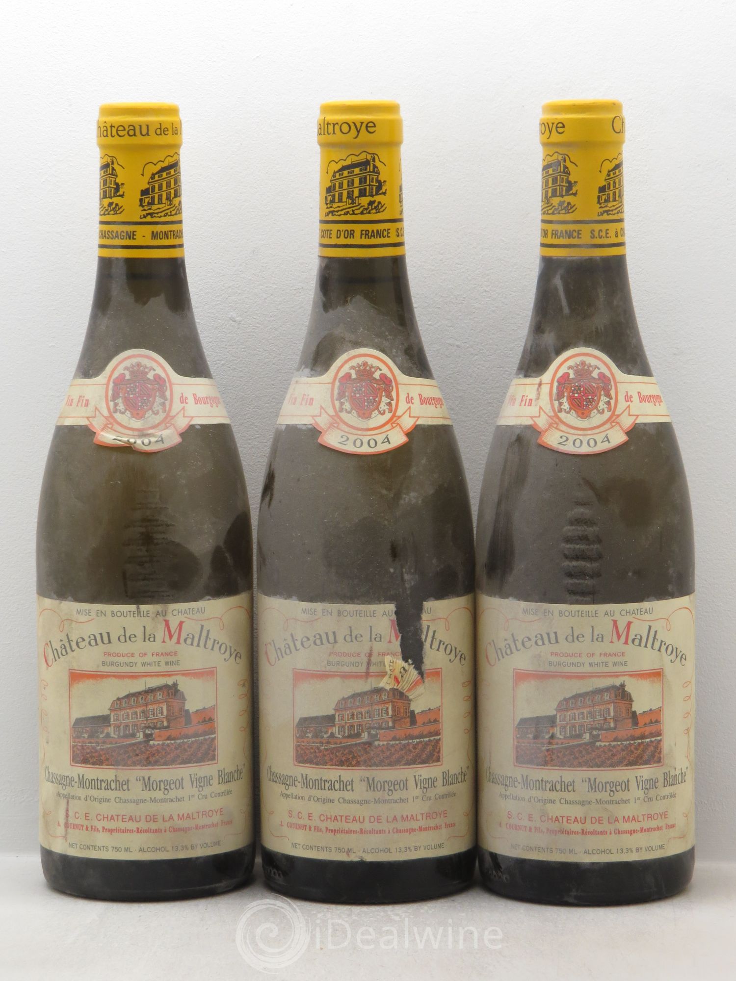 Chassagne-Montrachet 1er Cru Vigne Blanche 2004 - Lot de 3 bouteilles - 0