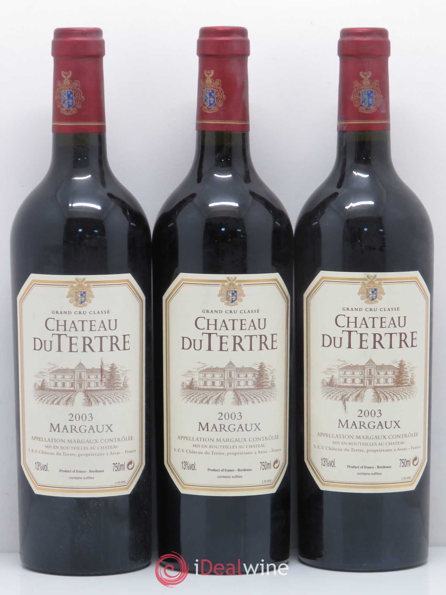 Château du Tertre 5ème Grand Cru Classé 2003 - Lot de 6 bouteilles - 1