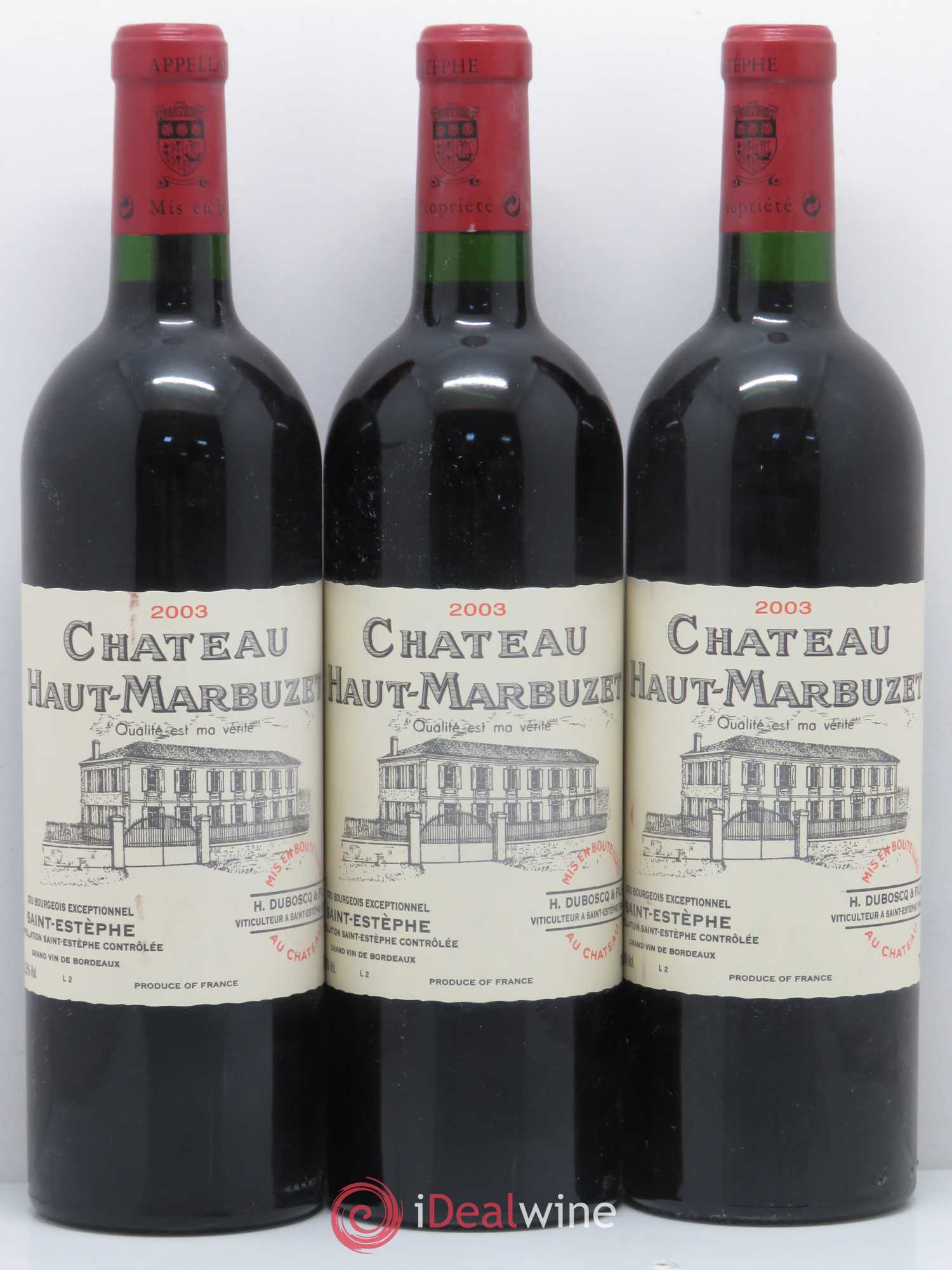 Château Haut Marbuzet 2003 - Lot de 12 bouteilles - 2