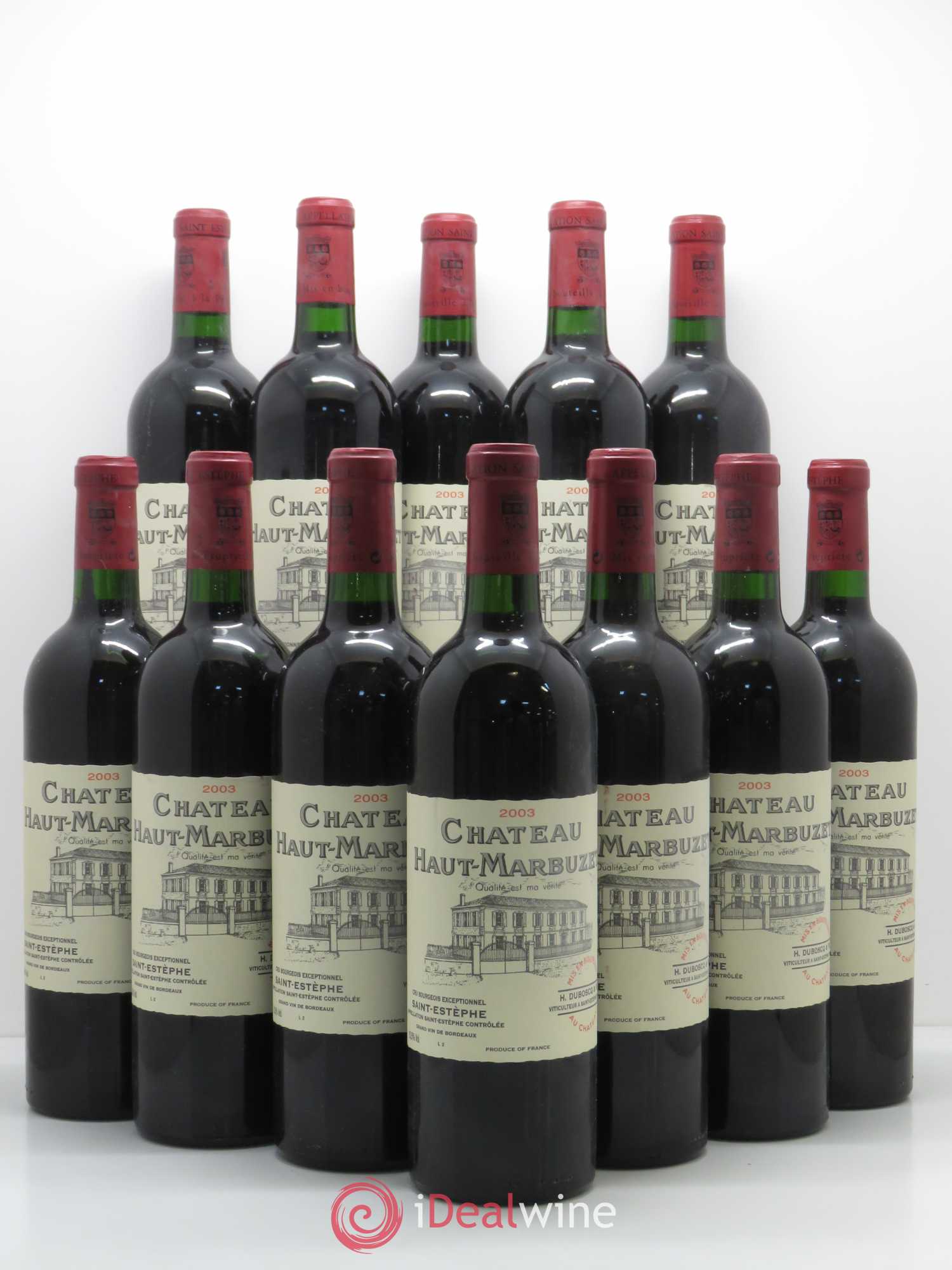 Château Haut Marbuzet 2003 - Lot de 12 bouteilles - 0