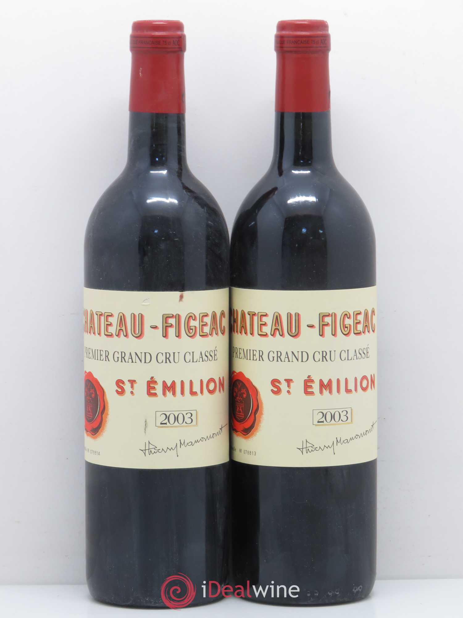 Château Figeac 1er Grand Cru Classé A 2003 - Lot de 2 bouteilles - 0