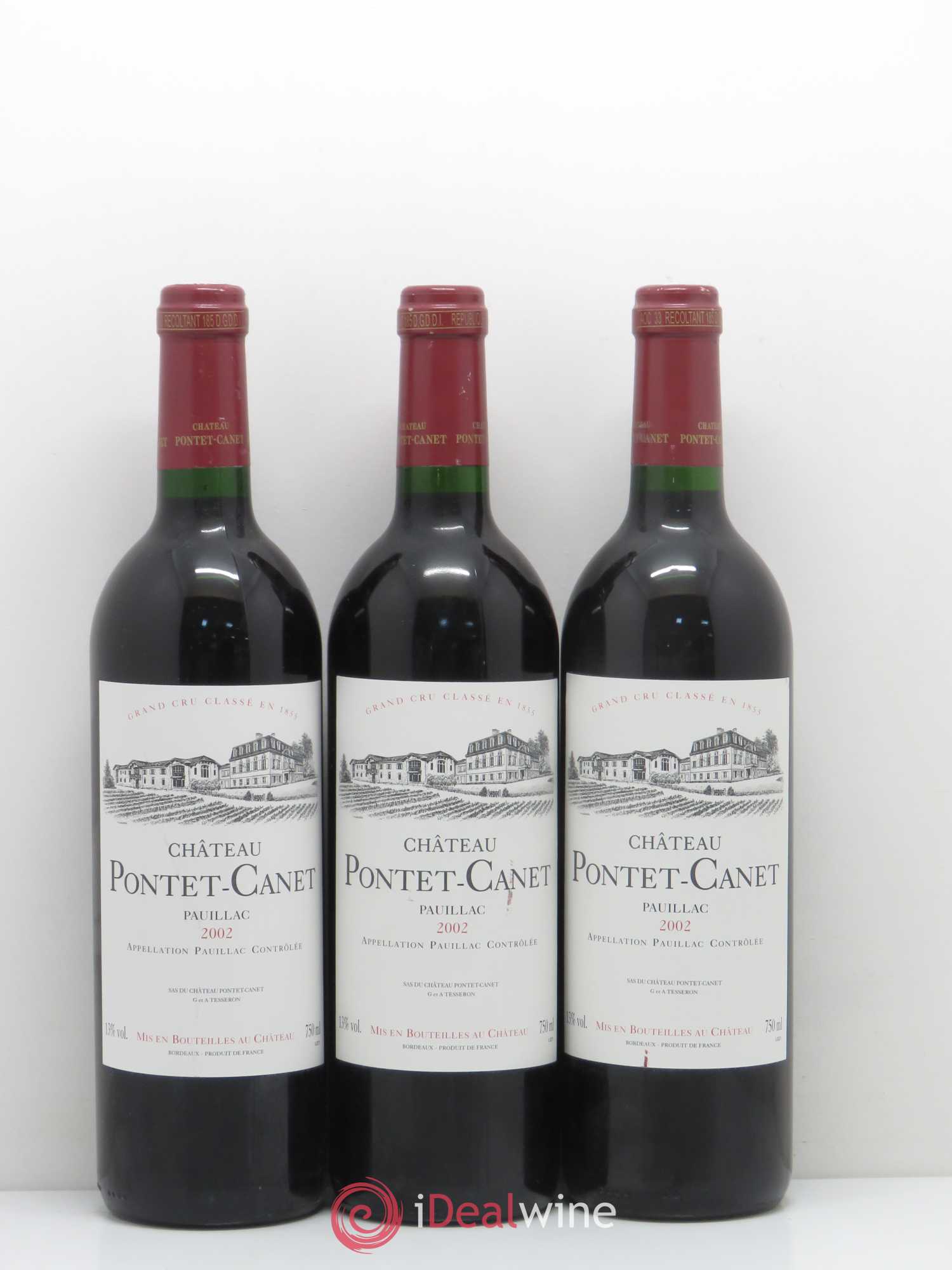 Château Pontet Canet 5ème Grand Cru Classé 2002 - Lot de 12 bouteilles - 1