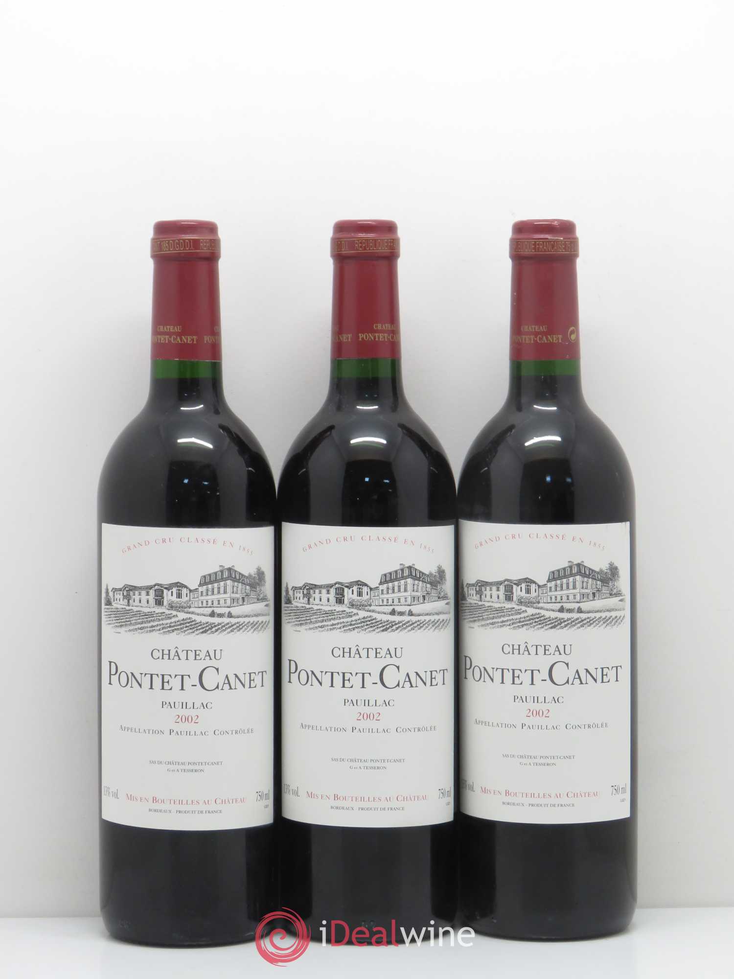 Château Pontet Canet 5ème Grand Cru Classé 2002 - Lot de 12 bouteilles - 3