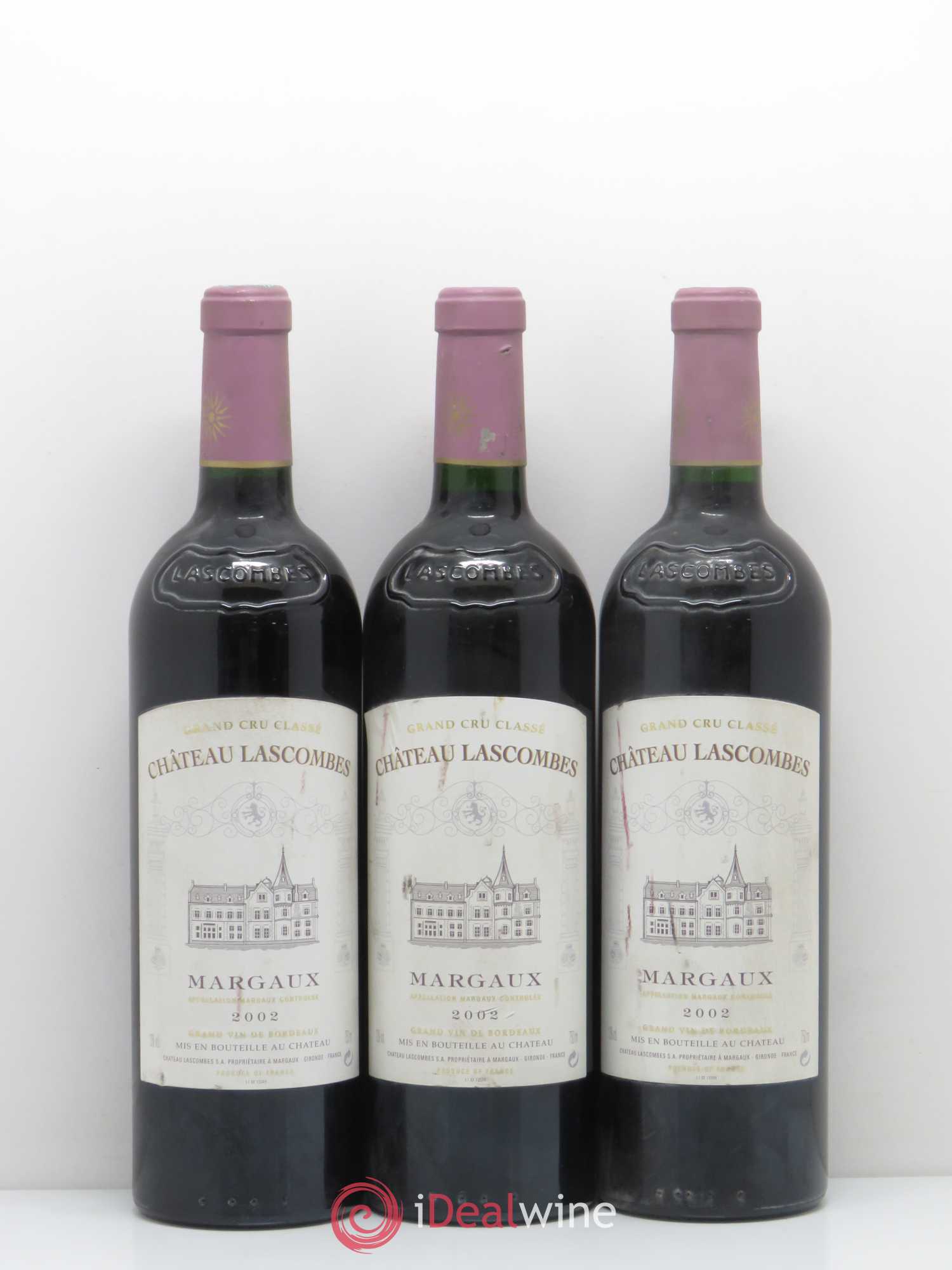 Château Lascombes 2ème Grand Cru Classé 2002 - Lot de 3 bouteilles - 0