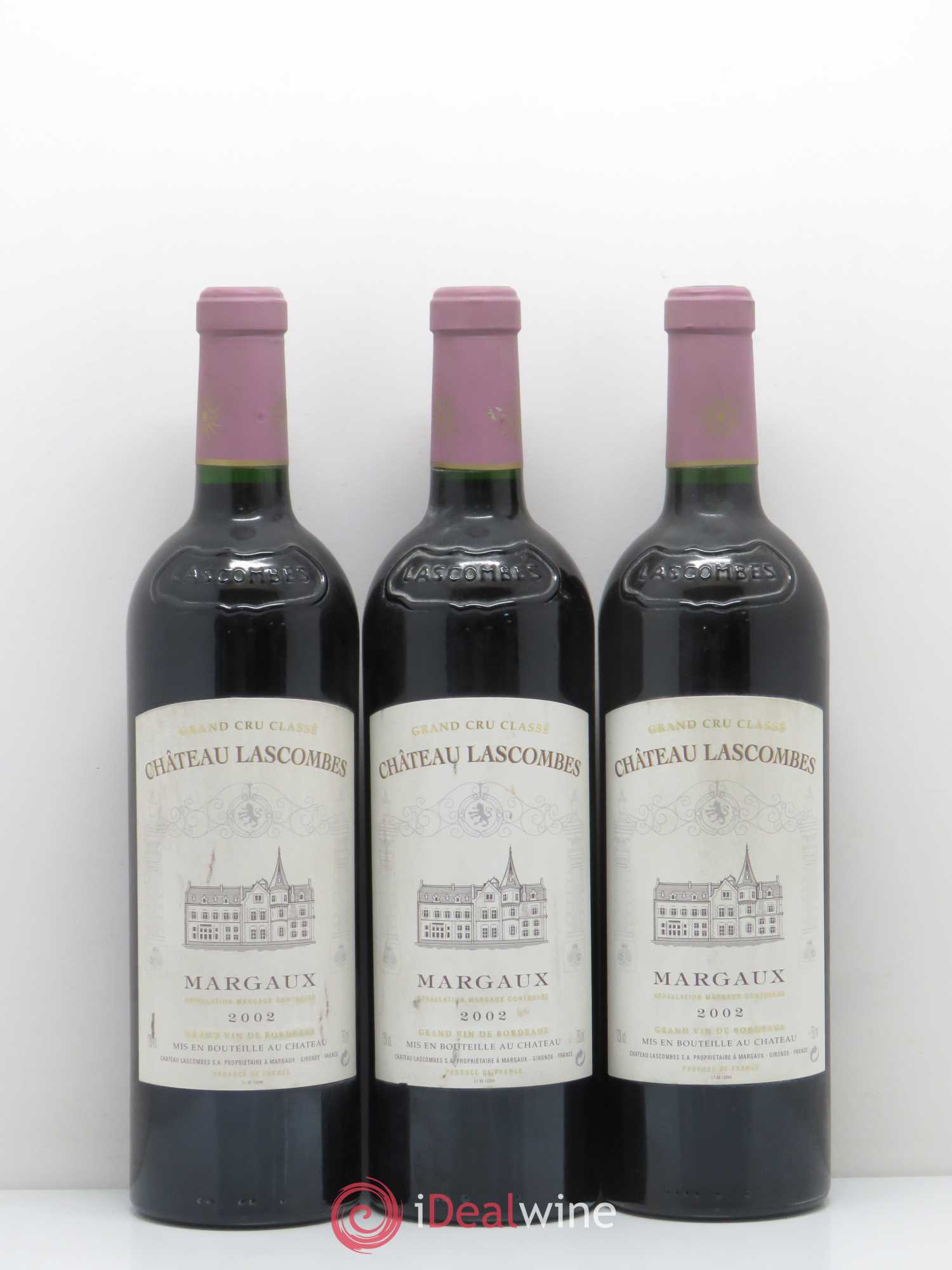 Château Lascombes 2ème Grand Cru Classé 2002 - Lot de 3 bouteilles - 0