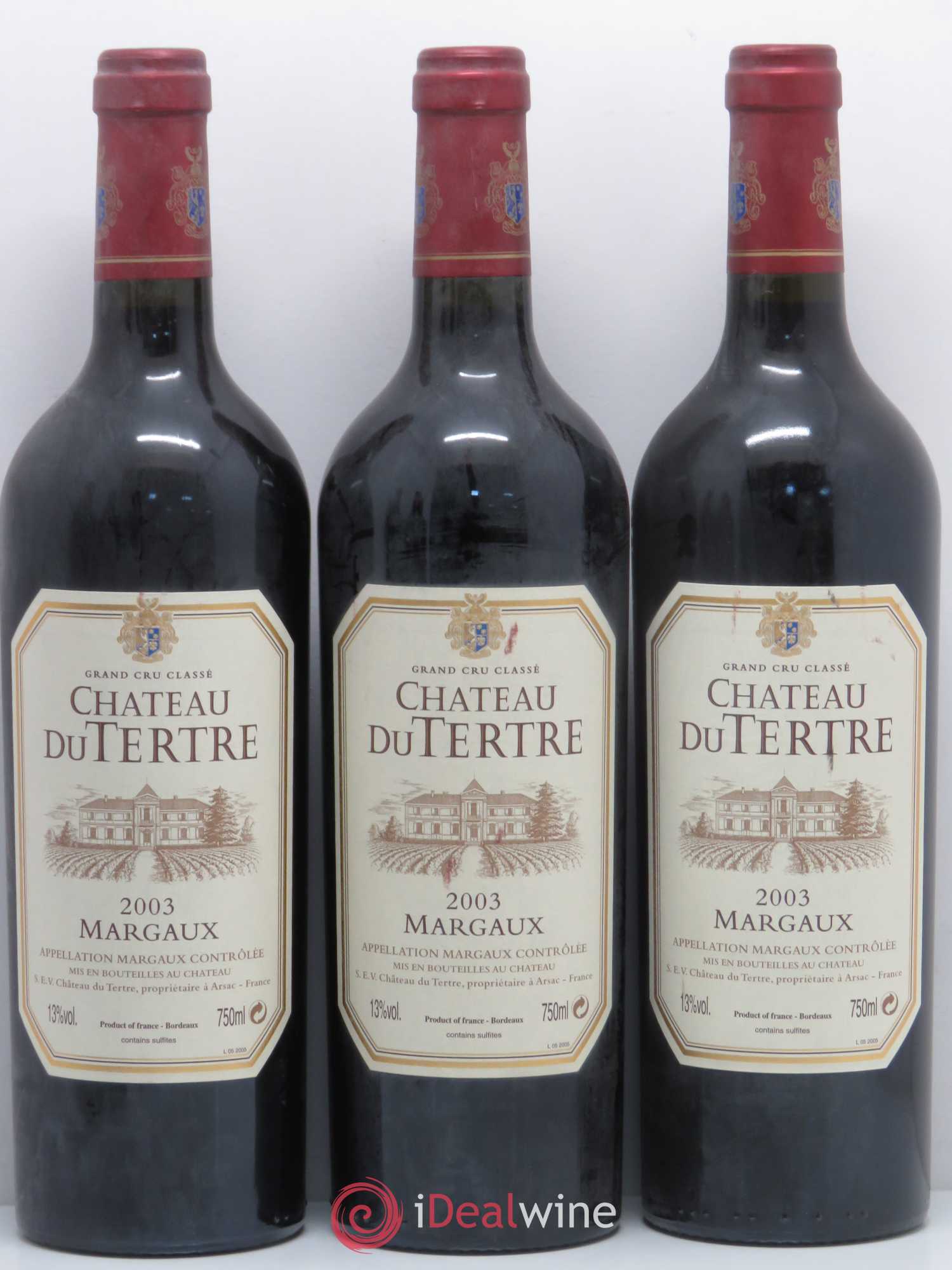 Château du Tertre 5ème Grand Cru Classé 2003 - Lot de 12 bouteilles - 1