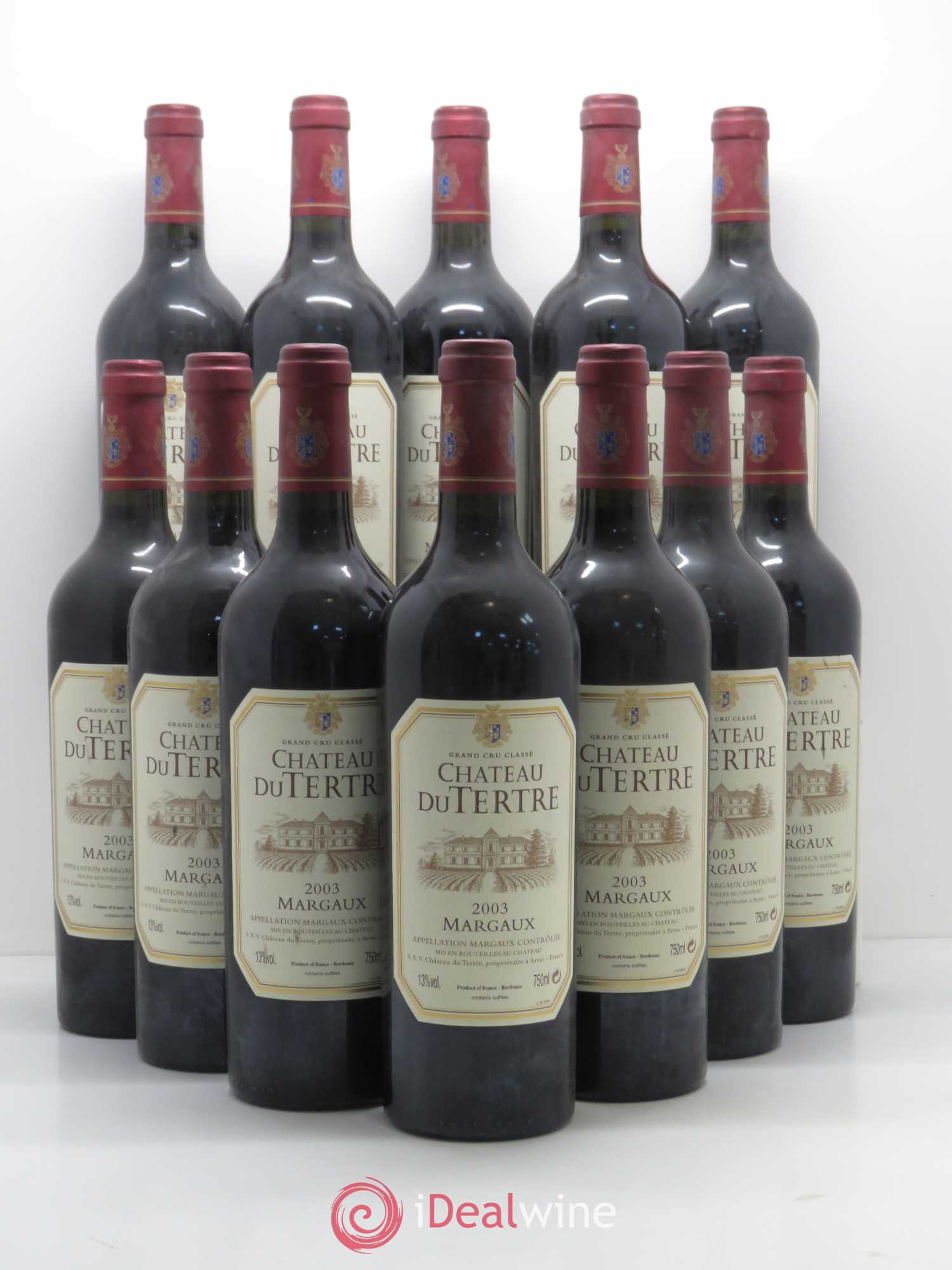 Château du Tertre 5ème Grand Cru Classé 2003 - Lot de 12 bouteilles - 0