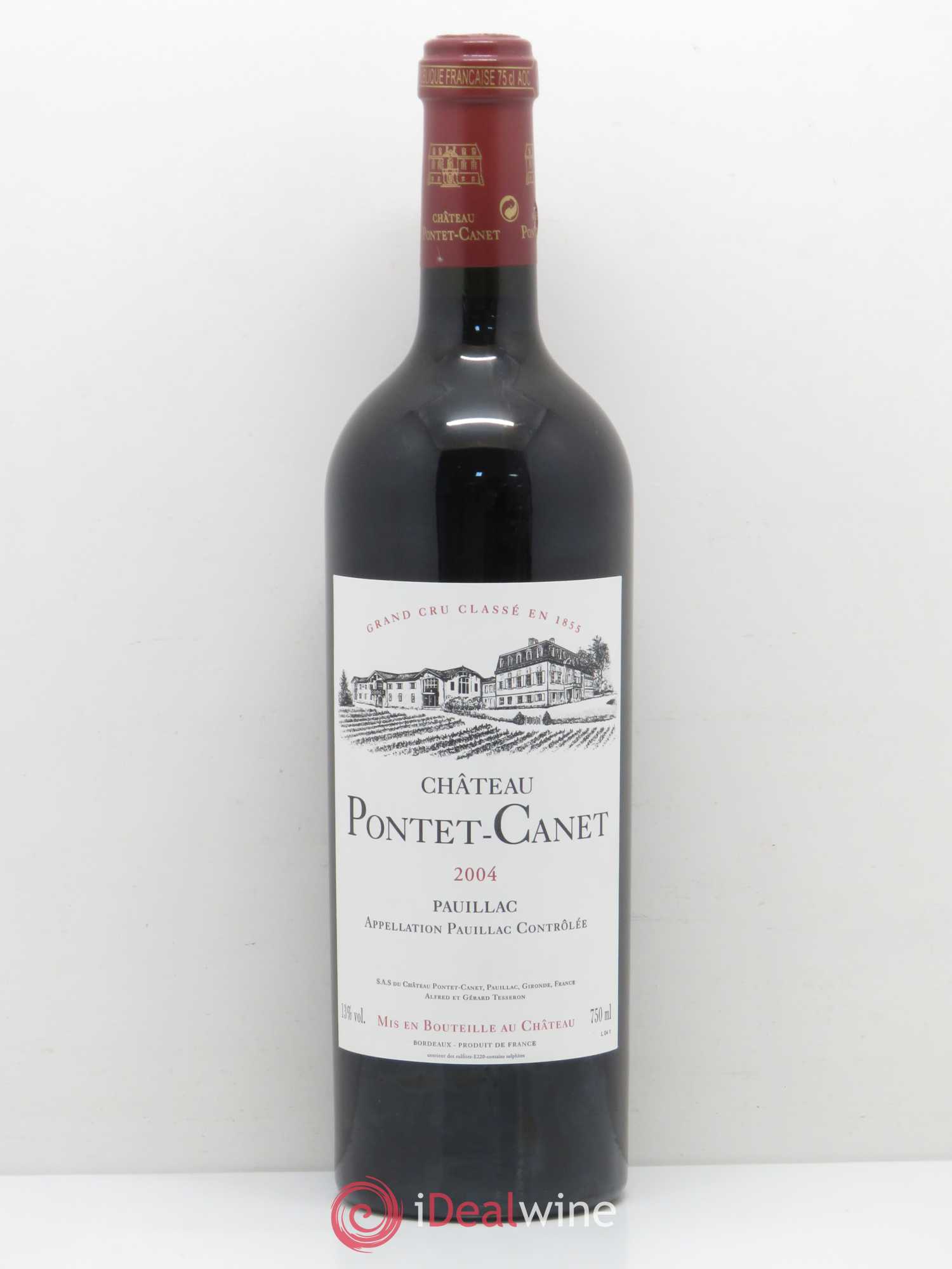 Château Pontet Canet 5ème Grand Cru Classé 2004 - Lot de 1 bouteille - 0
