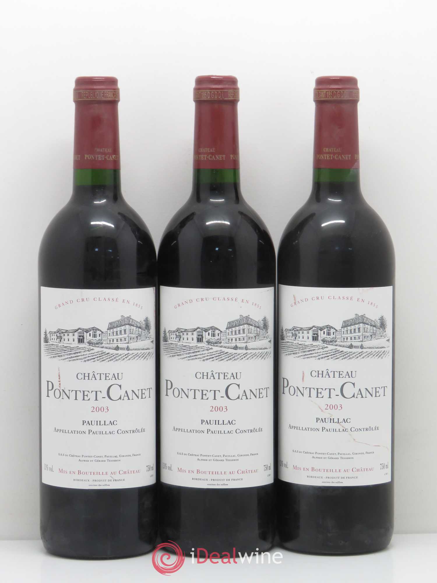 Château Pontet Canet 5ème Grand Cru Classé 2003 - Lot de 12 bouteilles - 4