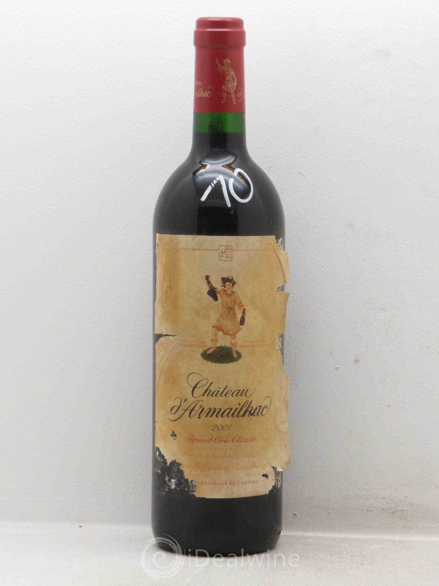 Château d' Armailhac - Mouton Baron(ne) Philippe 5ème Grand Cru Classé 2001 - Lot de 12 bouteilles - 0