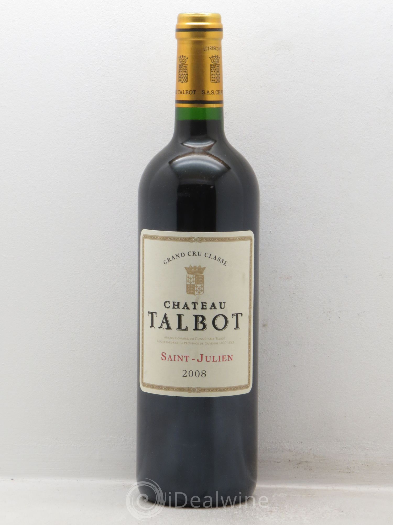 Château Talbot 4ème Grand Cru Classé 2008 - Lot de 1 bouteille - 0