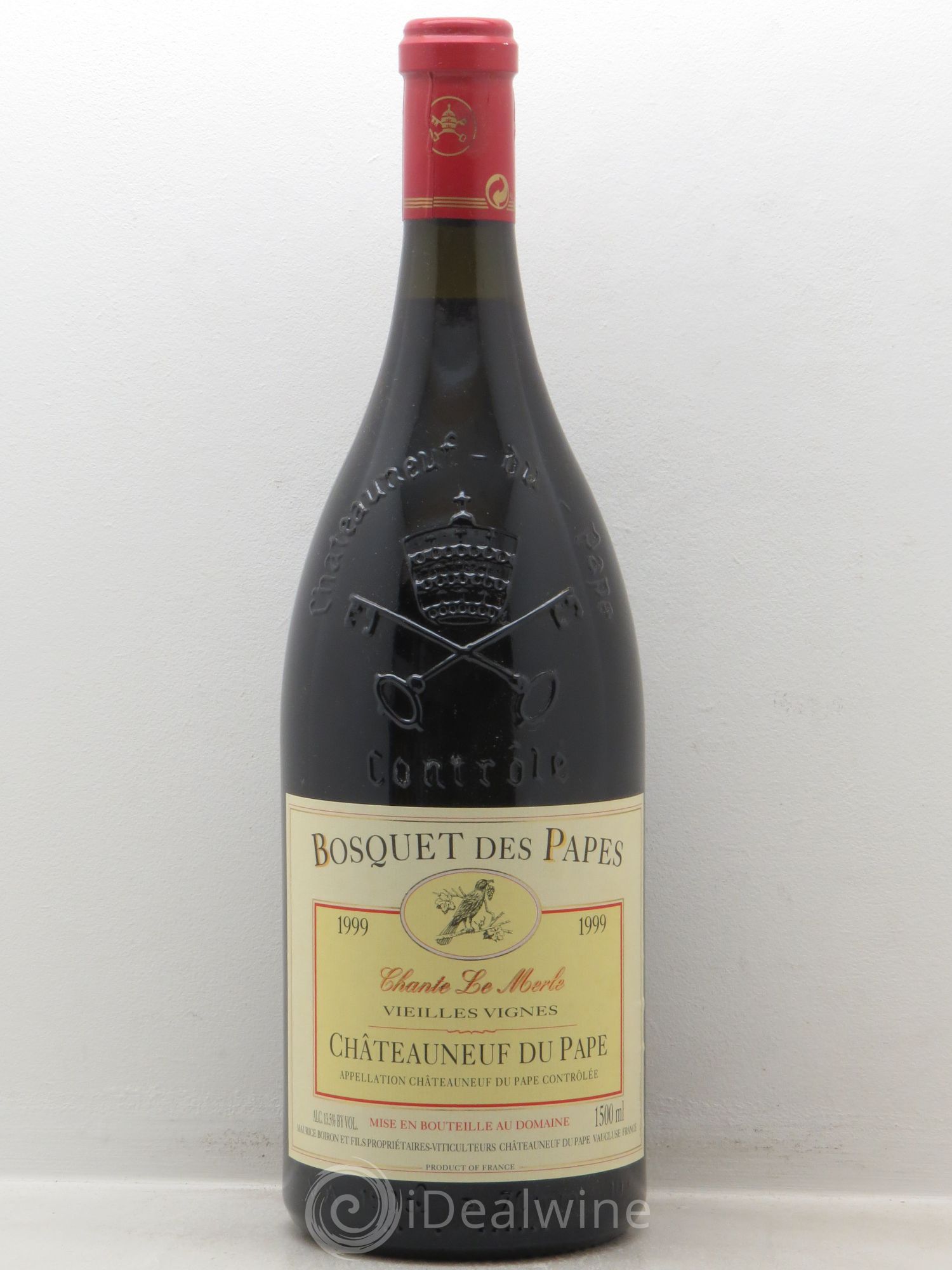 Châteauneuf-du-Pape Bosquet des Papes Chante Le Merle Vieilles Vignes Famille Boiron 1999 - Lot de 1 magnum - 0