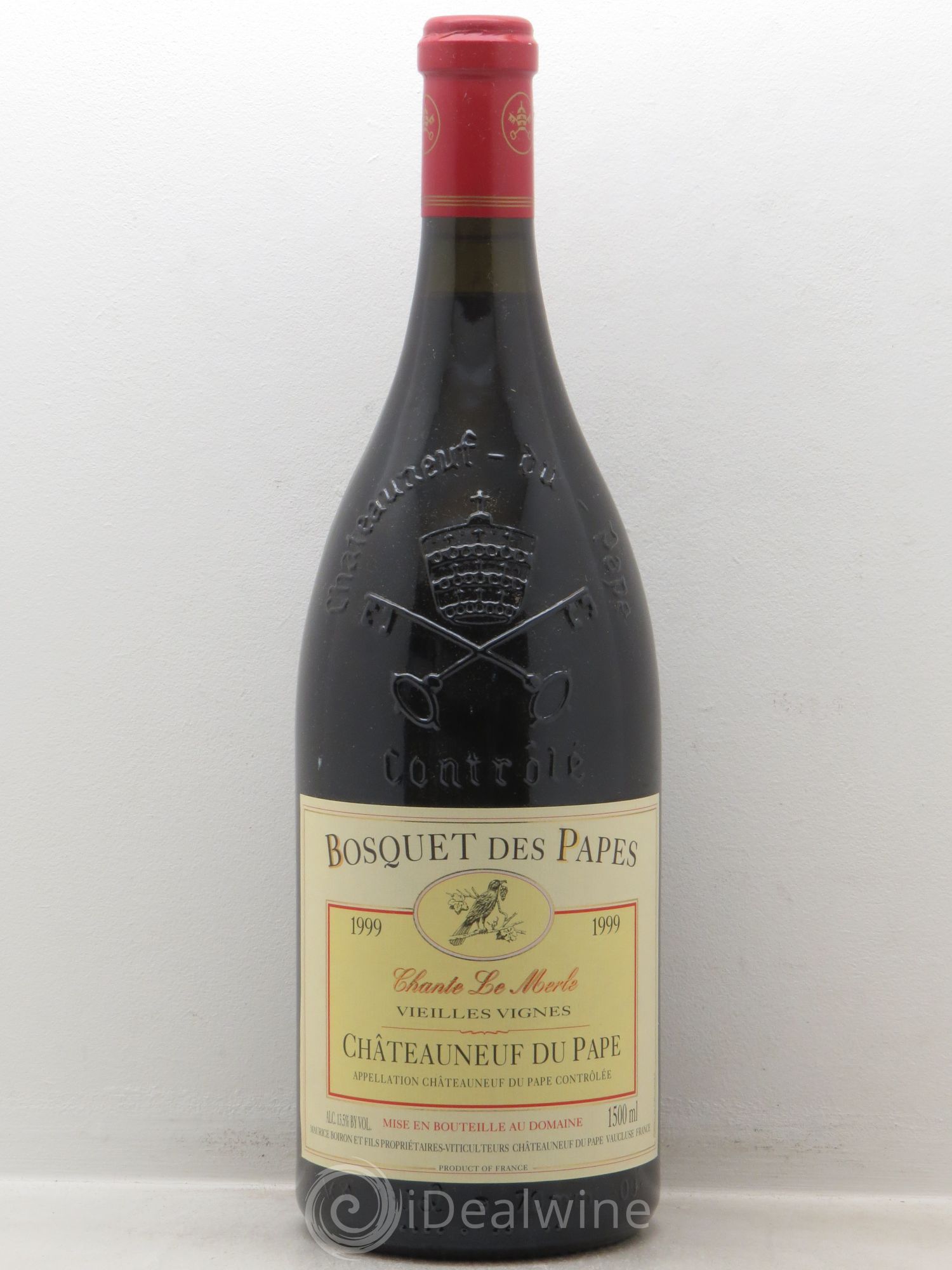 Châteauneuf-du-Pape Bosquet des Papes Chante Le Merle Vieilles Vignes Famille Boiron 1999 - Lot de 1 magnum - 0
