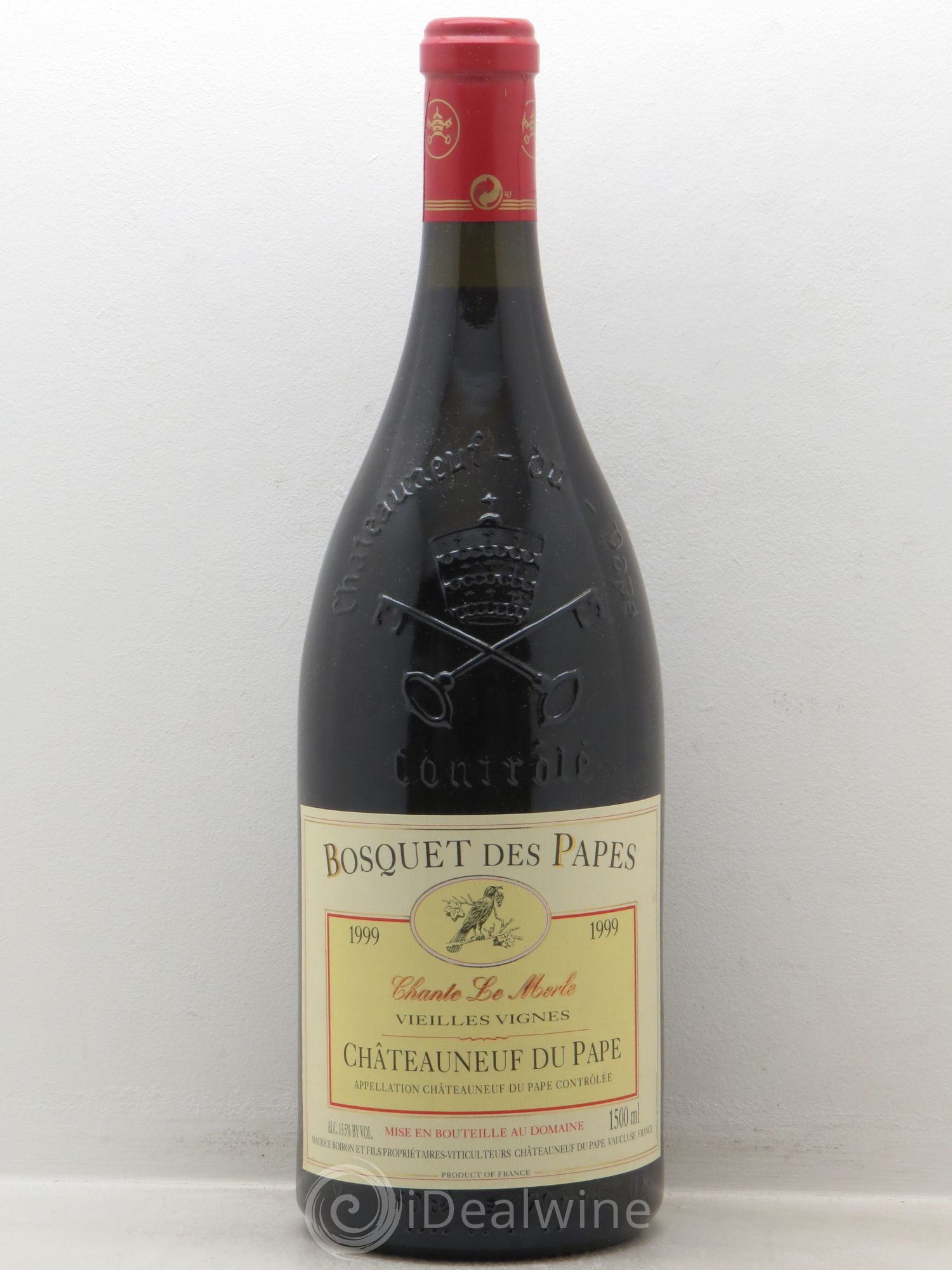 Châteauneuf-du-Pape Bosquet des Papes Chante Le Merle Vieilles Vignes Famille Boiron 1999 - Lot de 1 magnum - 0