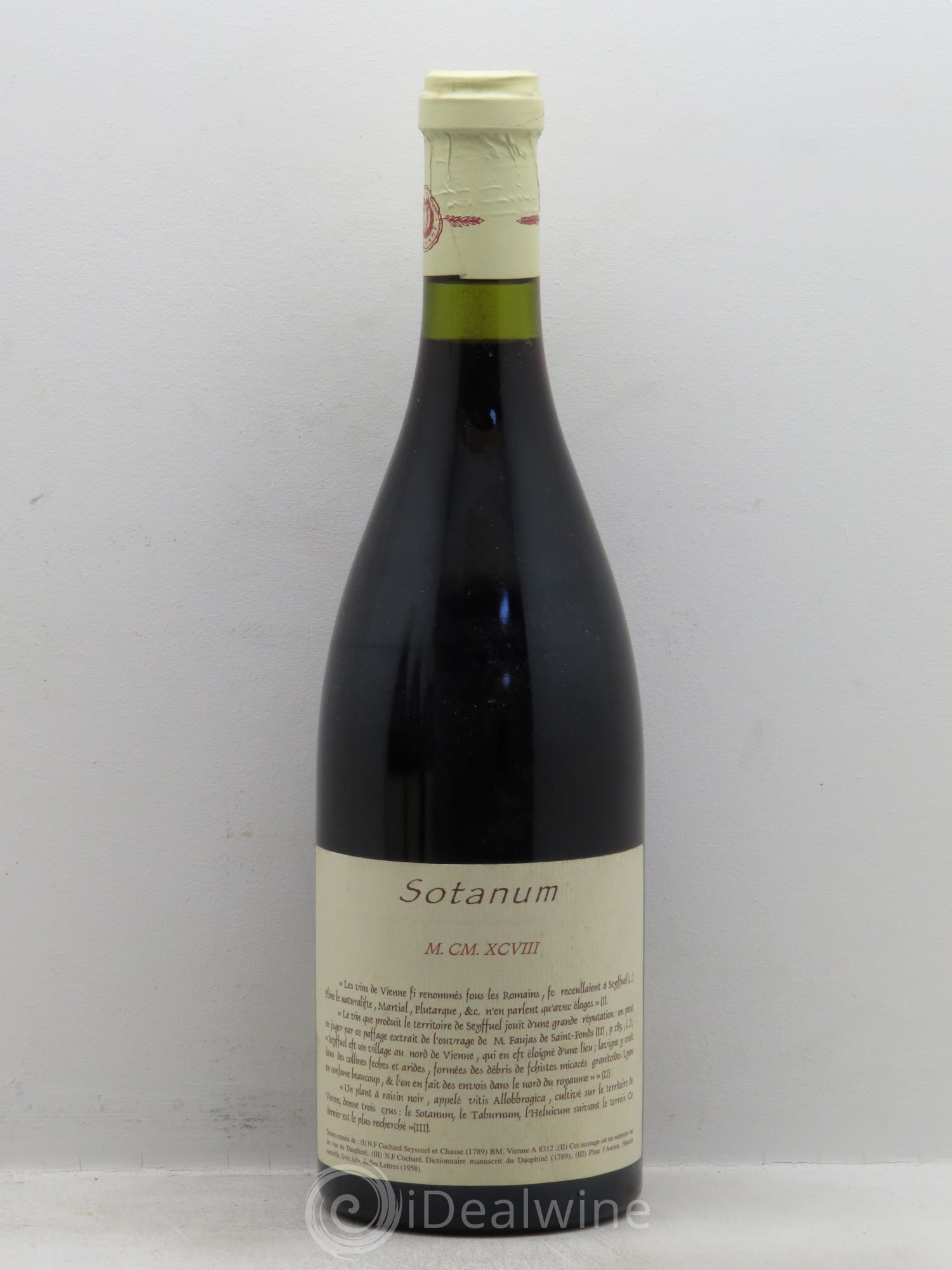 Rhône Vins de Vienne Sotanum 1998 - Posten von 1 Flasche - 0
