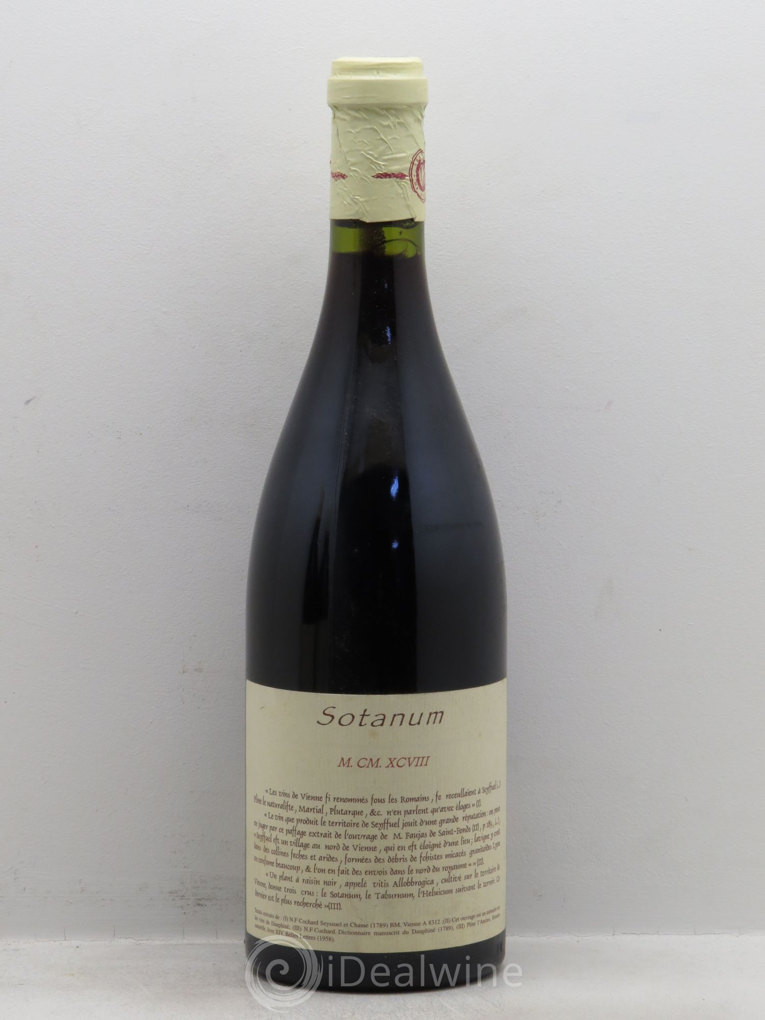 Rhône Vins de Vienne Sotanum 1998 - Posten von 1 Flasche - 0