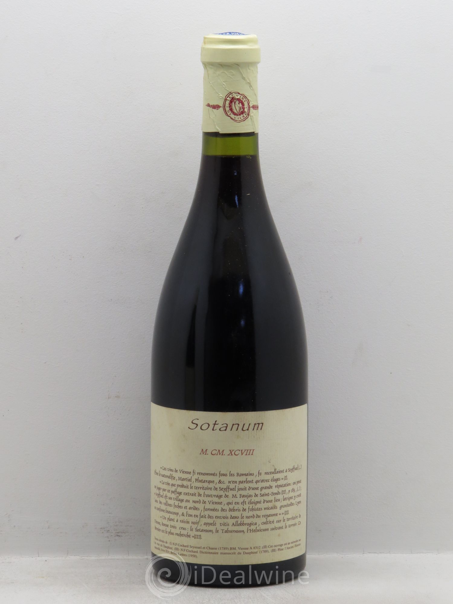 Rhône Vins de Vienne Sotanum 1998 - Posten von 1 Flasche - 0