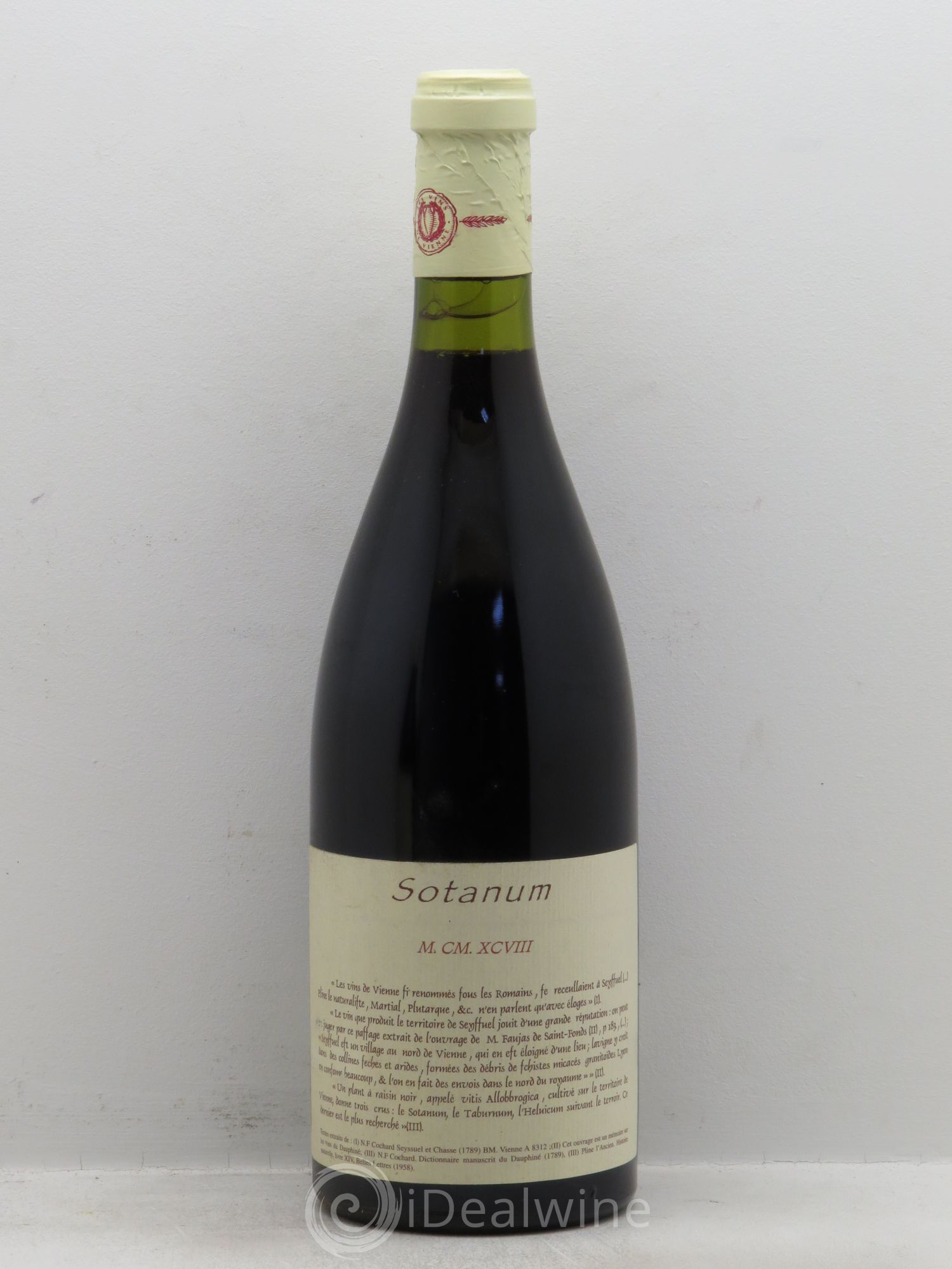 Rhône Vins de Vienne Sotanum 1998 - Posten von 1 Flasche - 0