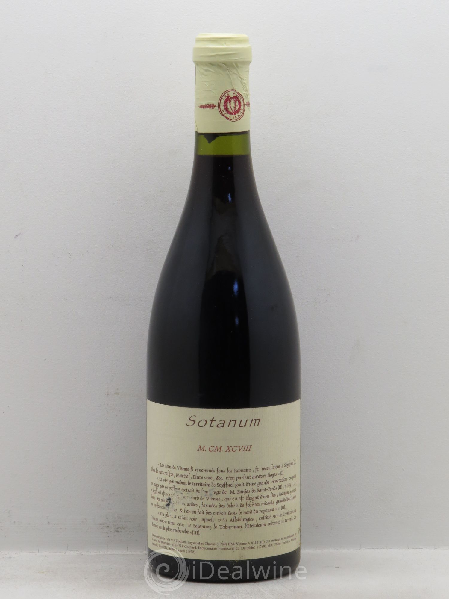 Rhône Vins de Vienne Sotanum 1998 - Posten von 1 Flasche - 0
