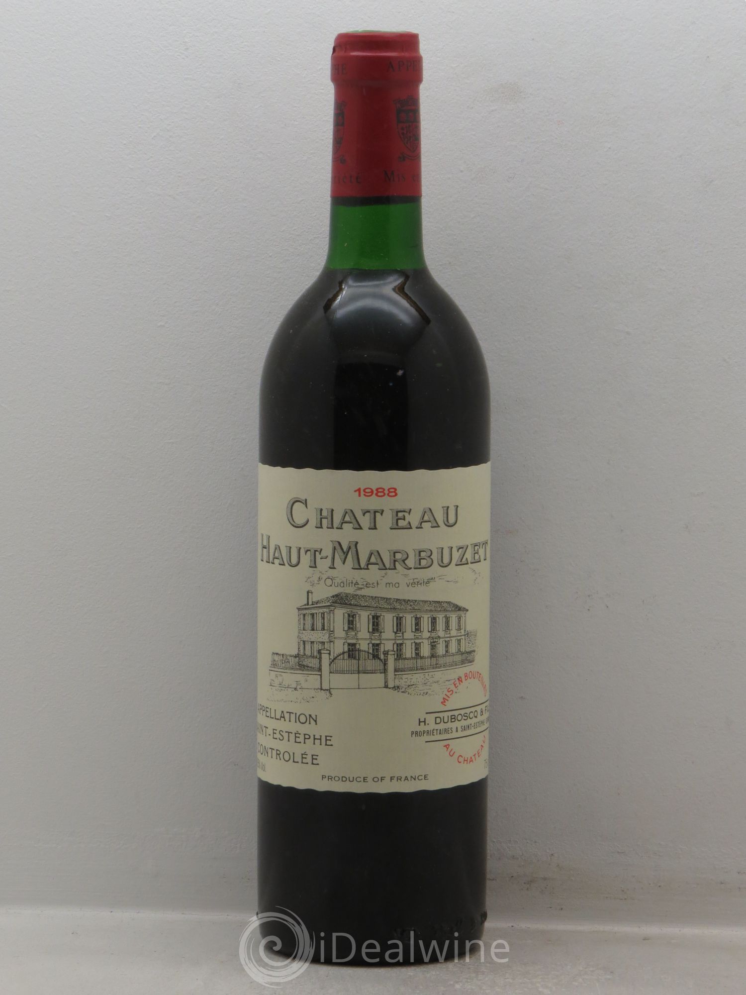 Château Haut Marbuzet 1988 - Lot de 1 bouteille - 0