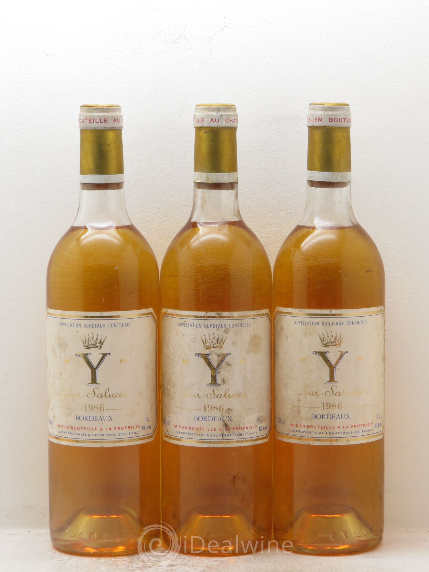 Y de Yquem 1986 - Lot de 3 bouteilles - 0