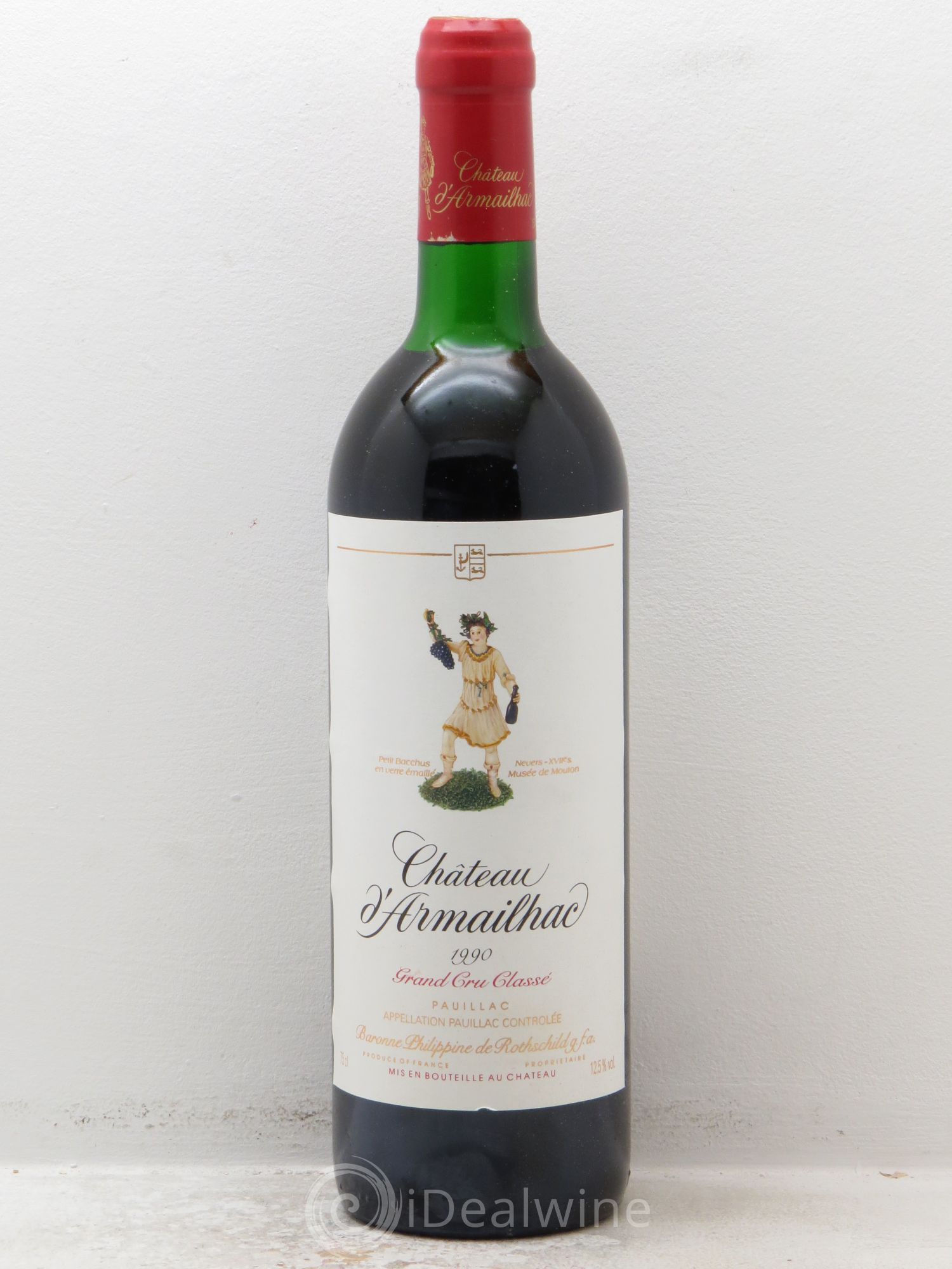 Château d' Armailhac - Mouton Baron(ne) Philippe 5ème Grand Cru Classé 1990 - Lot de 12 bouteilles - 0