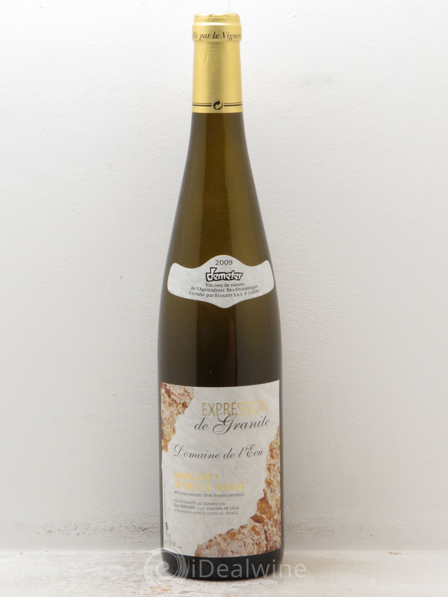 Muscadet-Sèvre-et-Maine Domaine de l'écu Expression de Granite 2009 - Posten von 1 Flasche - 0