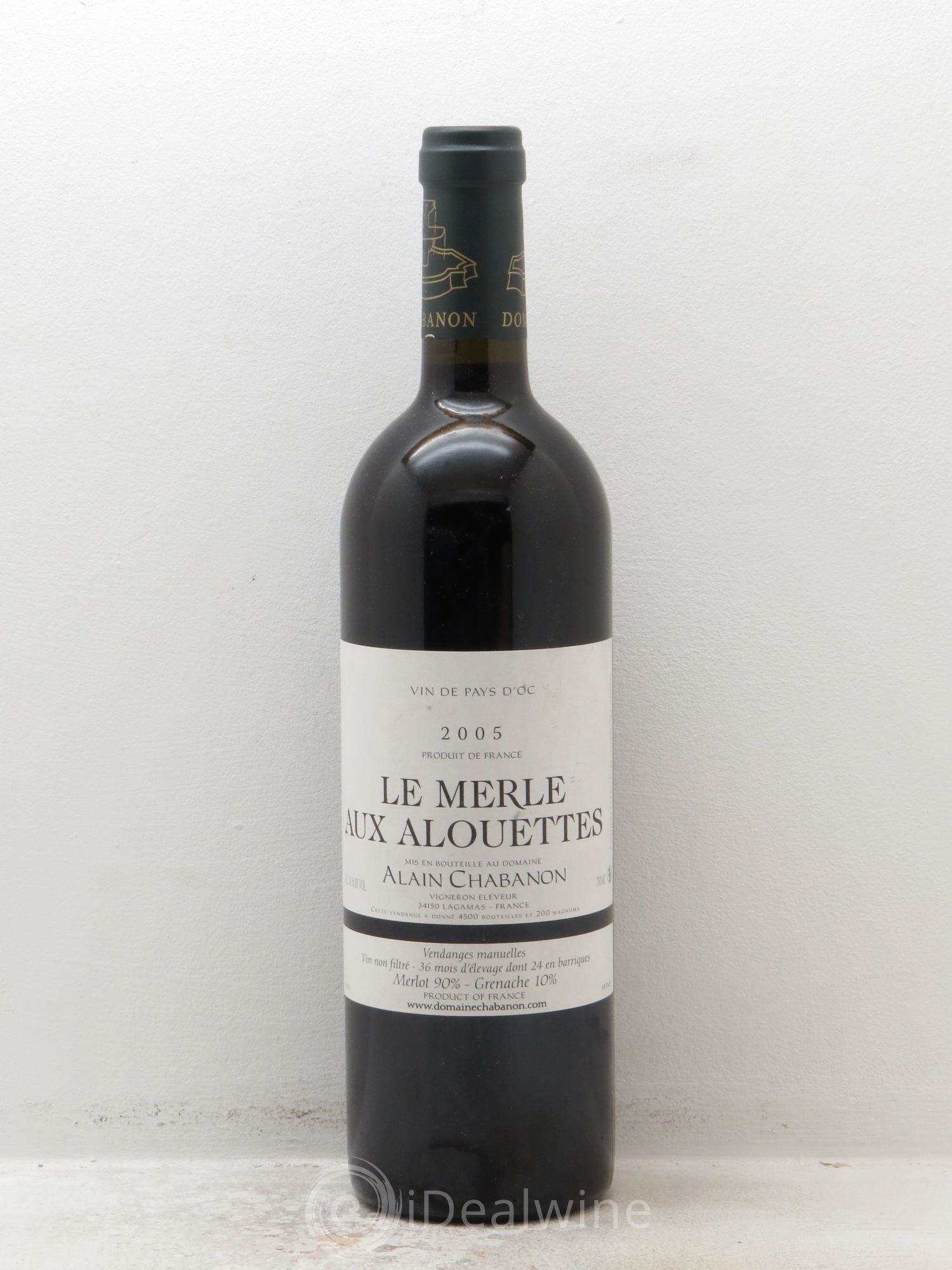 Saint-Guilhem-le-Désert (anciennement IGP Pays d'Oc) Alain Chabanon (Domaine) Le Petit Merle aux Alouettes (sans prix de réserve) 2005 - Lot de 1 bouteille - 0